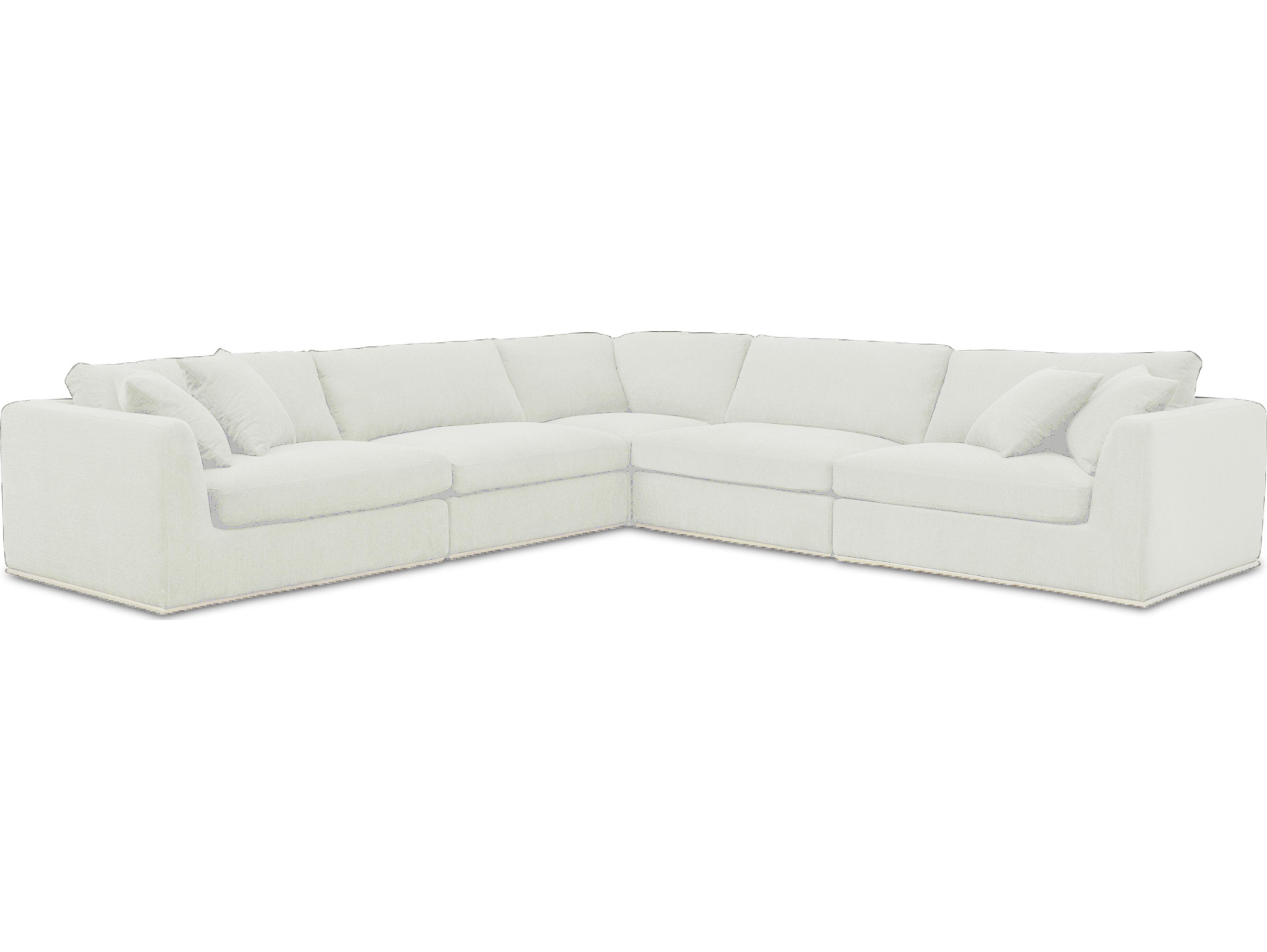 Moe's Home Rue White Upholstered Sectional Sofa