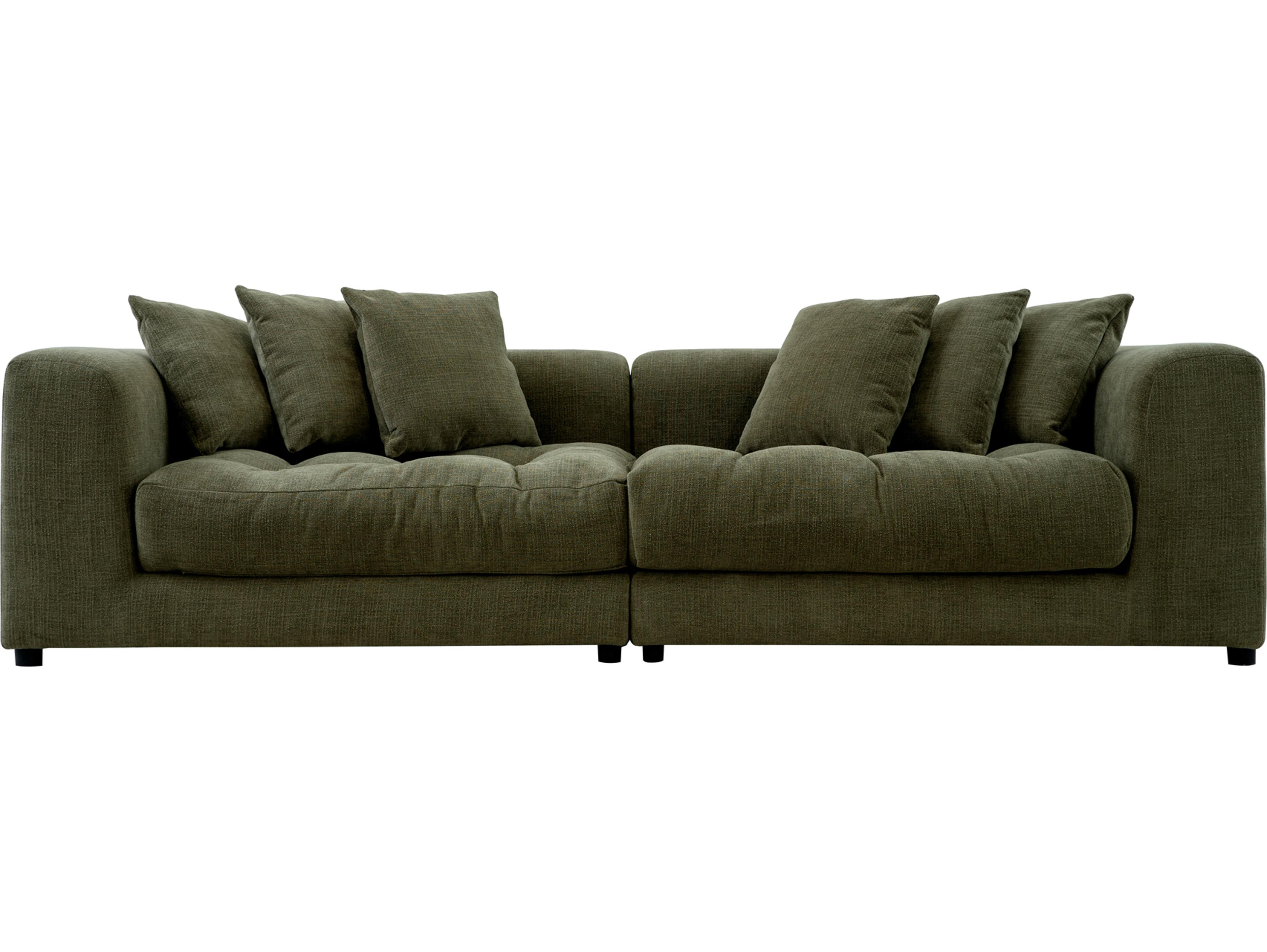 Moe's Home Davie Green Upholstered Sofa