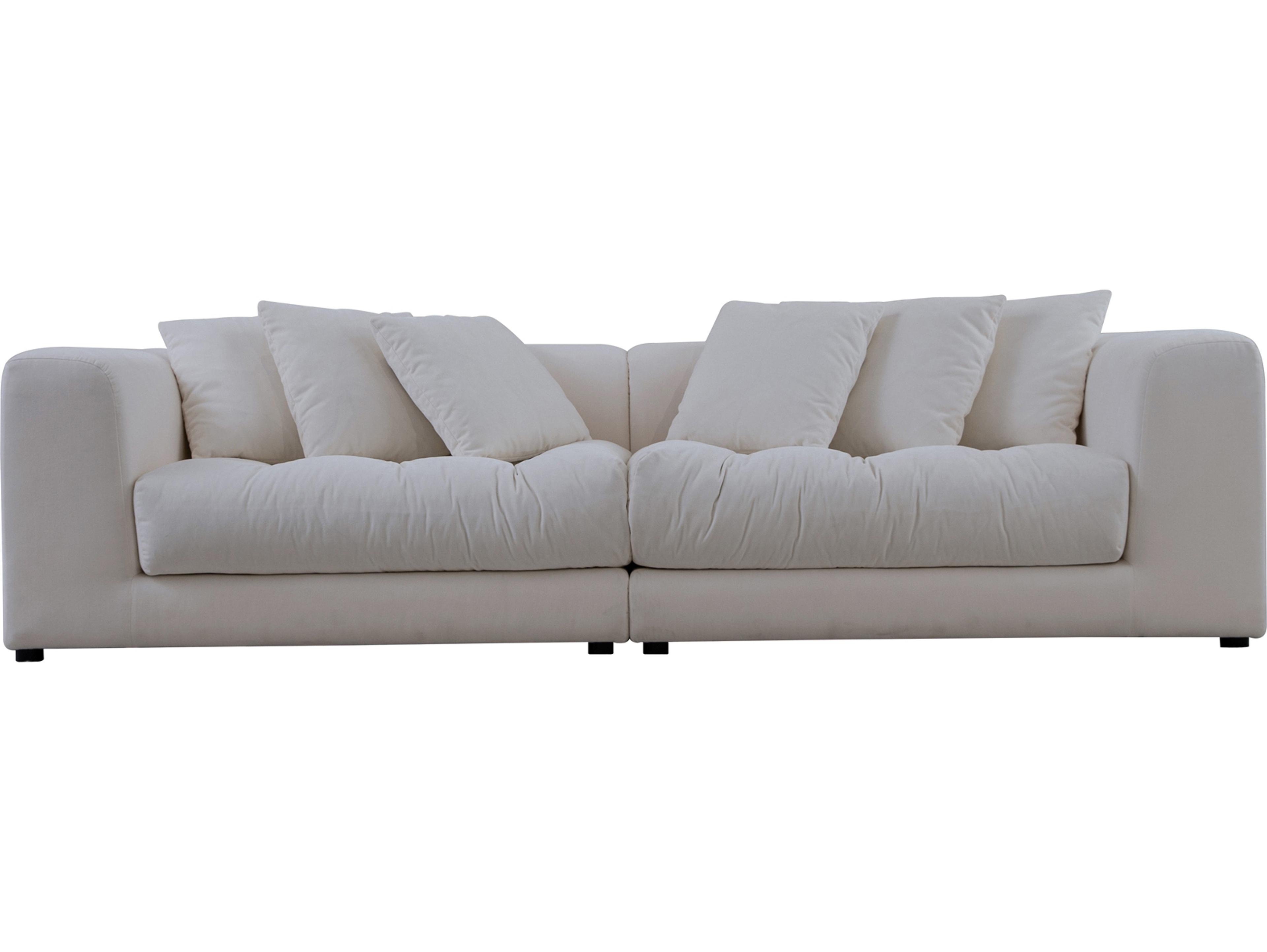 Moe's Home Davie White Upholstered Sofa