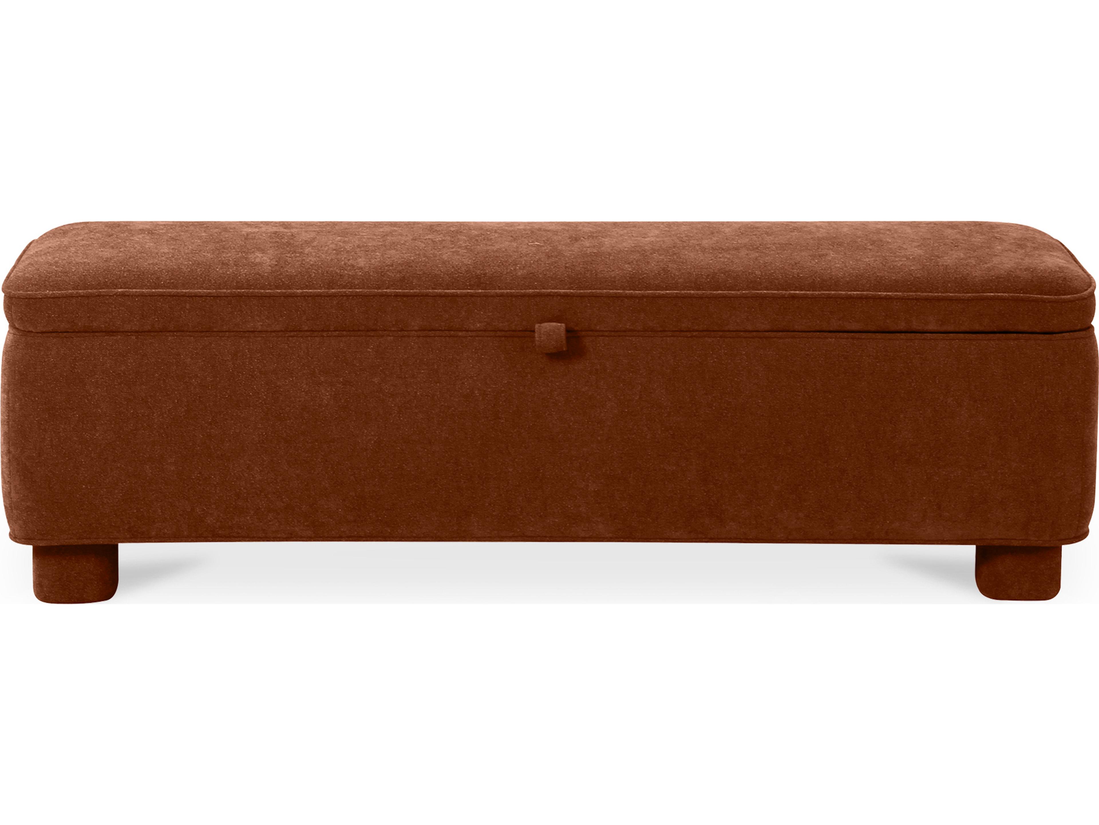 Moe's Home Ichigo Orange Upholstered Accent Bench