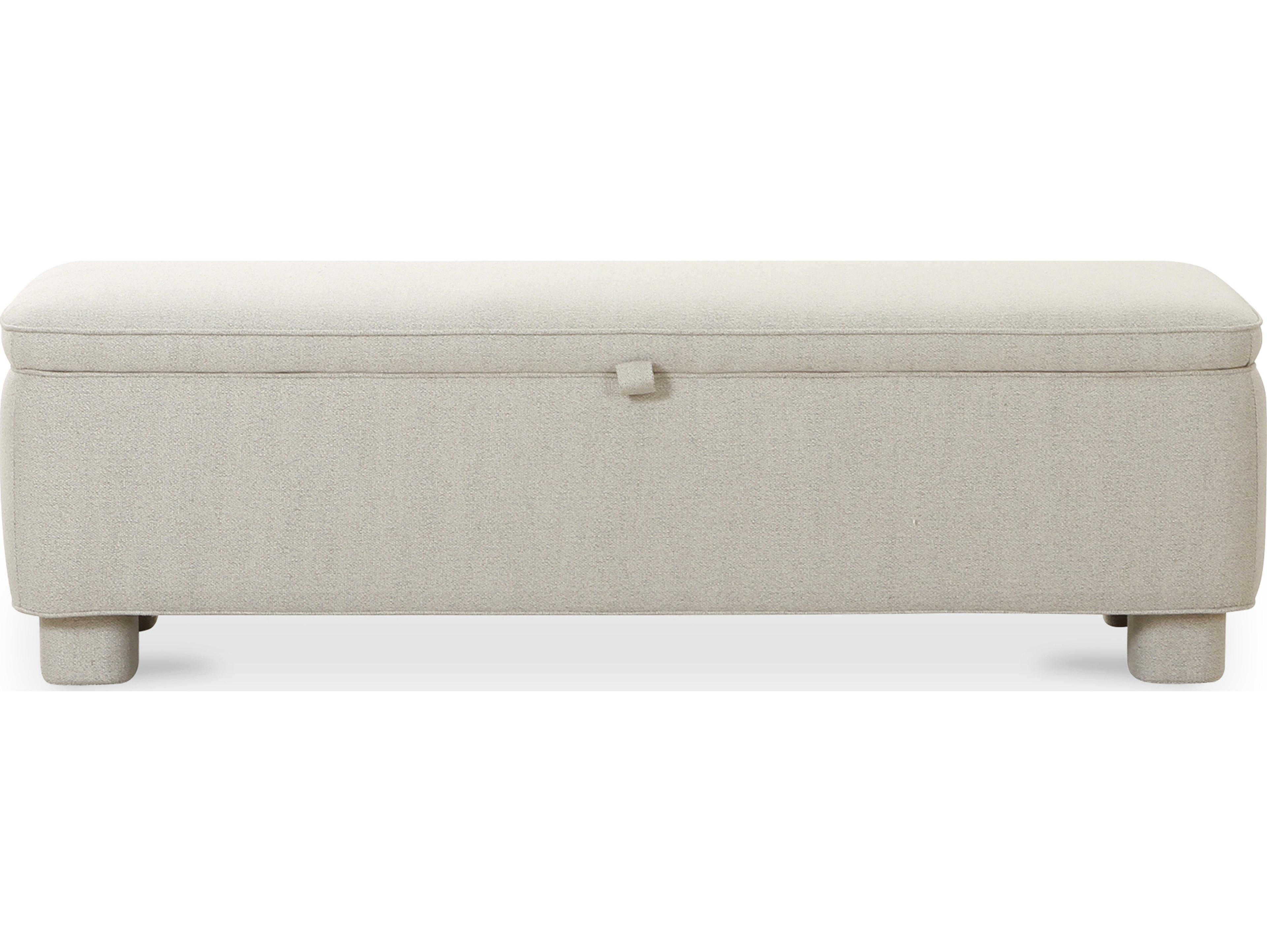 Moe's Home Ichigo Light Grey Upholstered Accent Bench