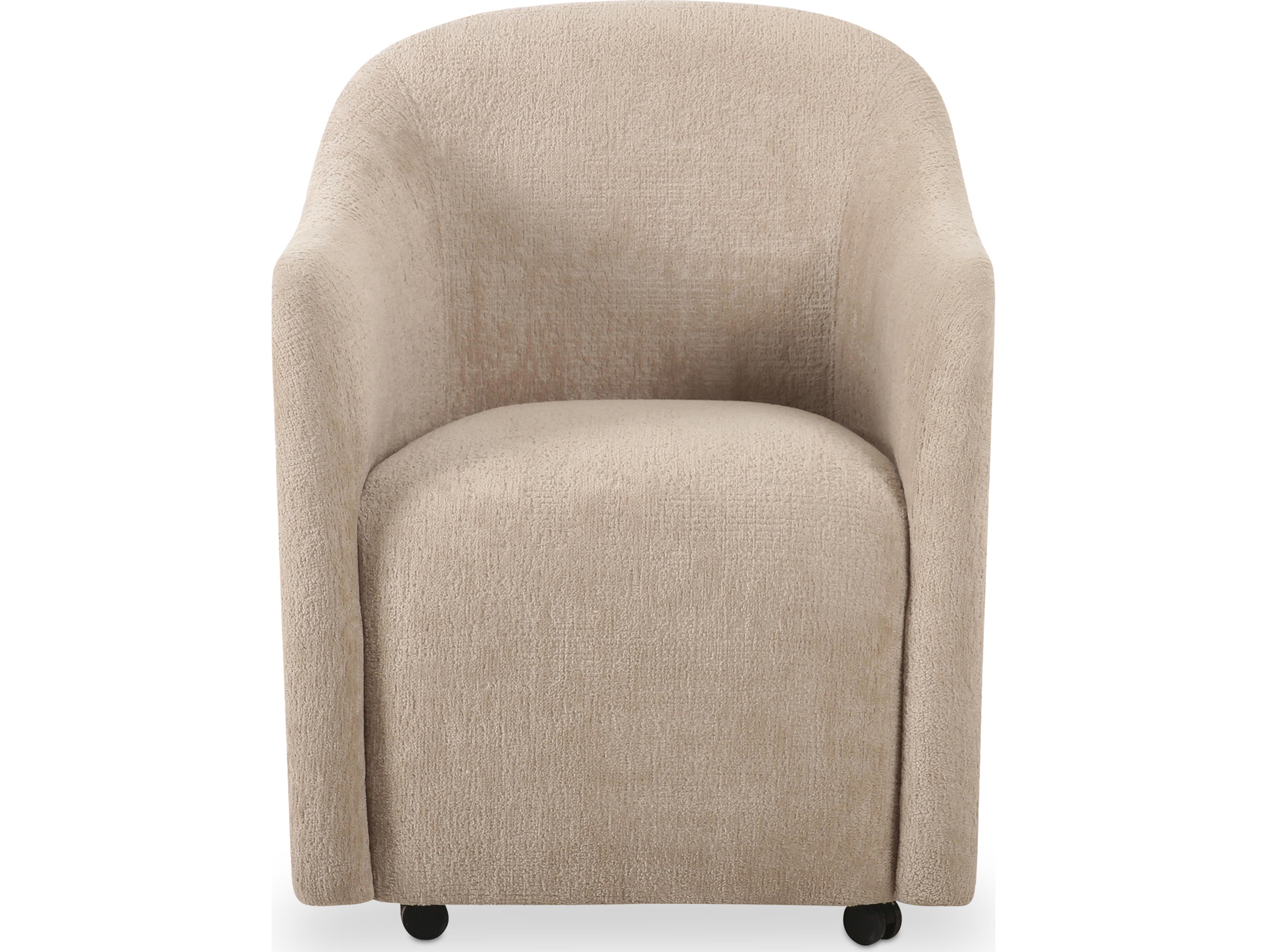 Moe's Home Drava Rolling Dining Chair Beige