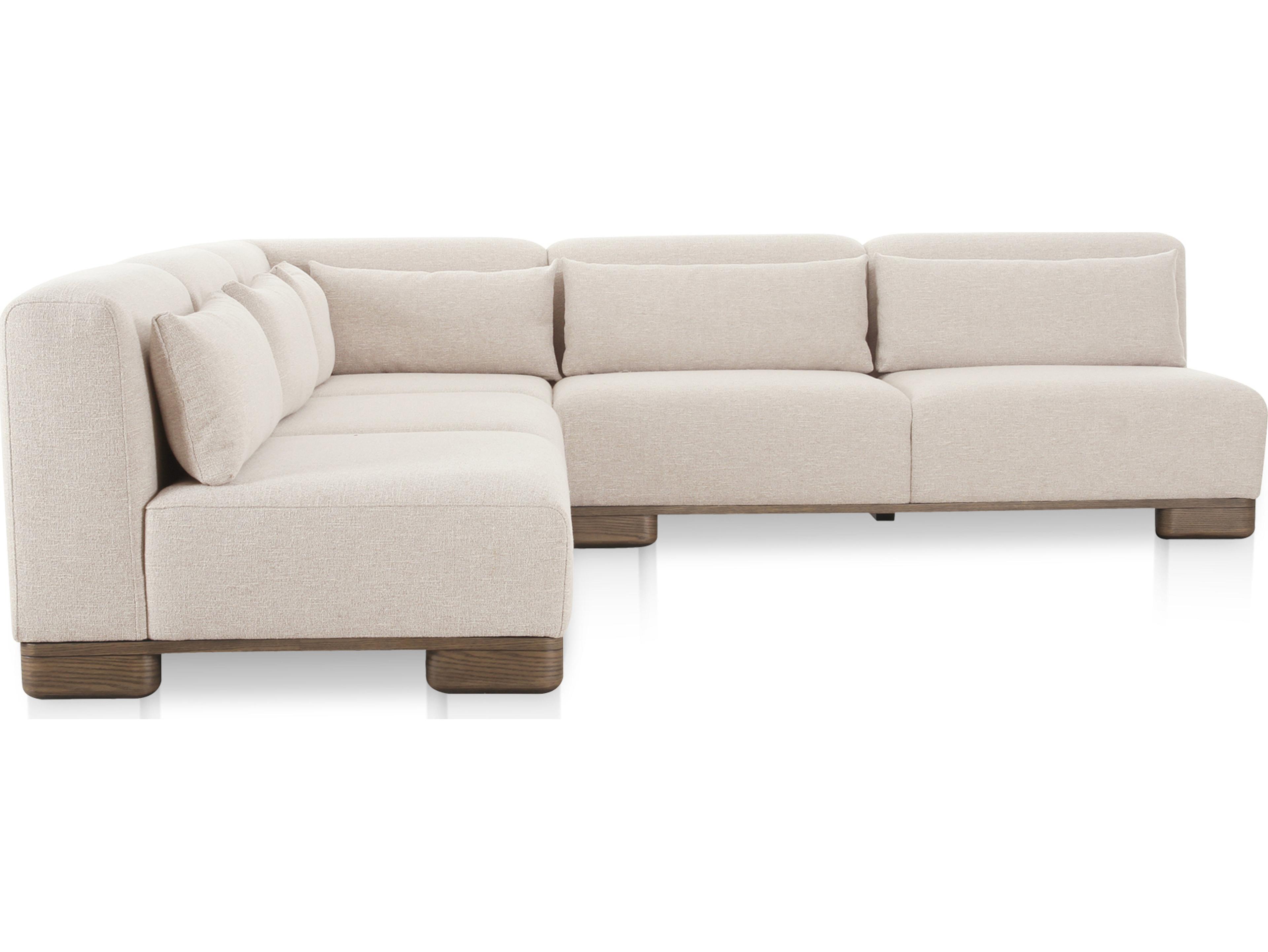 Moe's Home June Beige Upholstered Sectional Sofa
