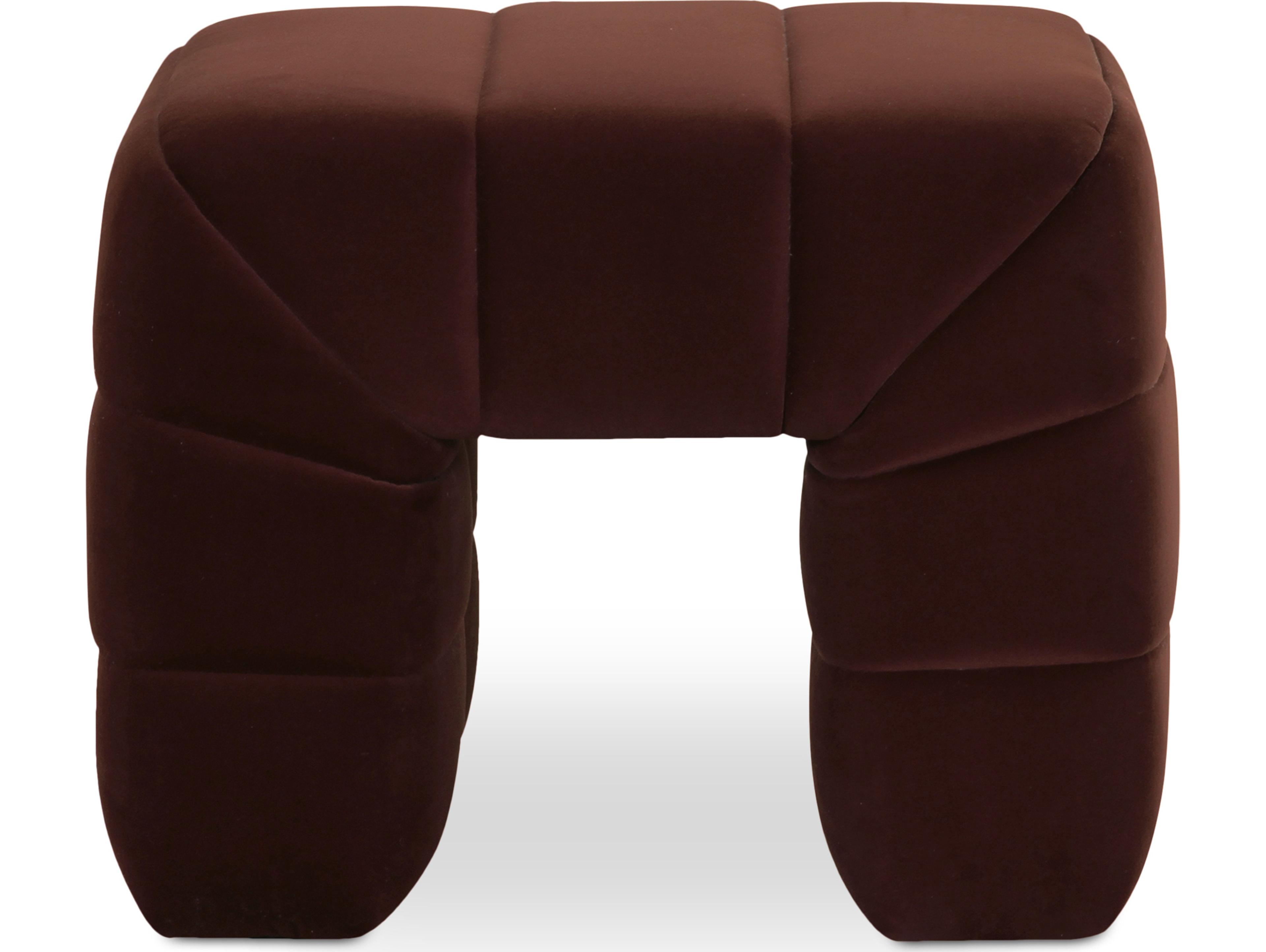 Moe's Home Verity Brown Upholstered Accent Stool