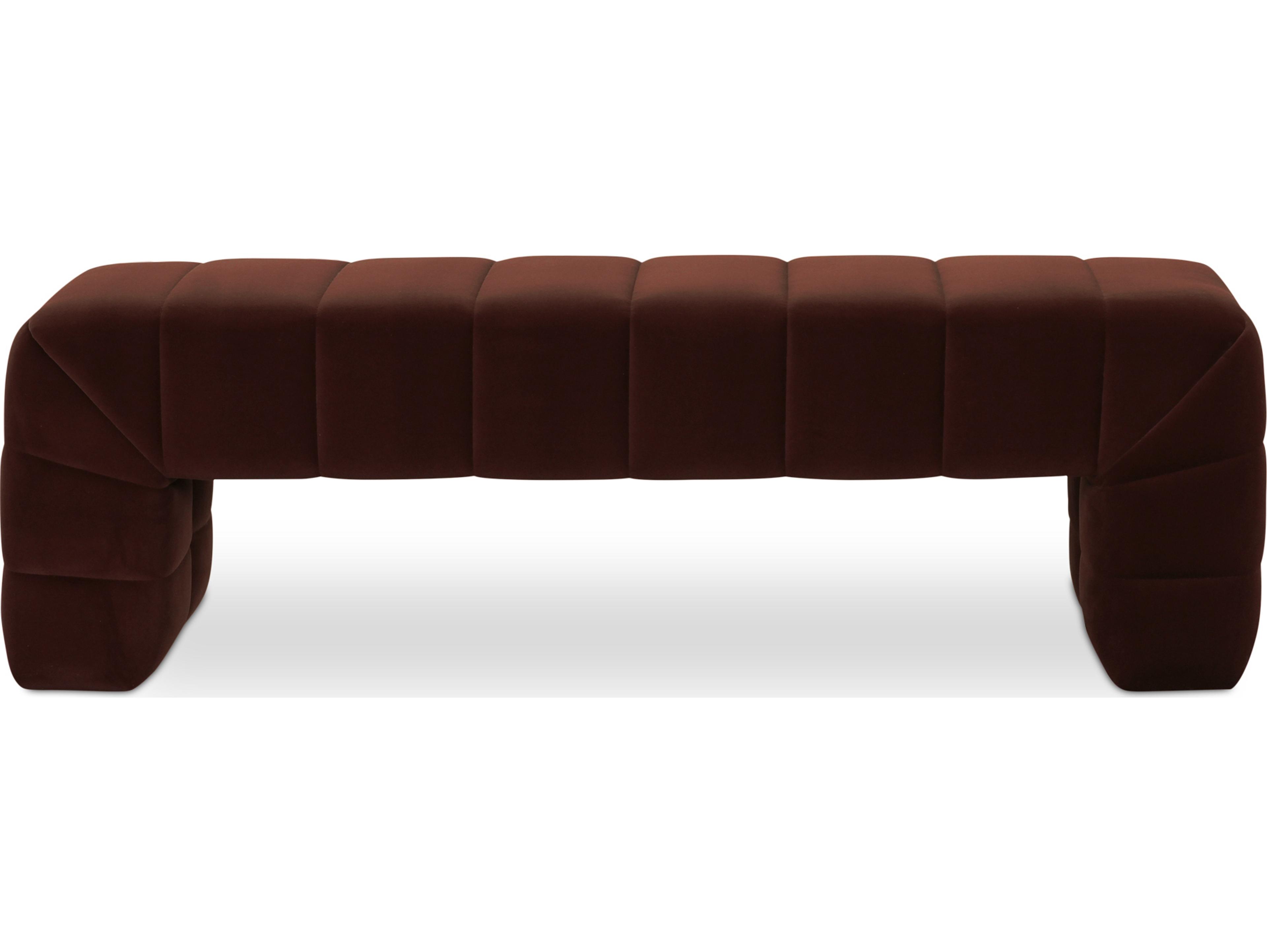 Moe's Home Verity Brown Upholstered Accent Bench