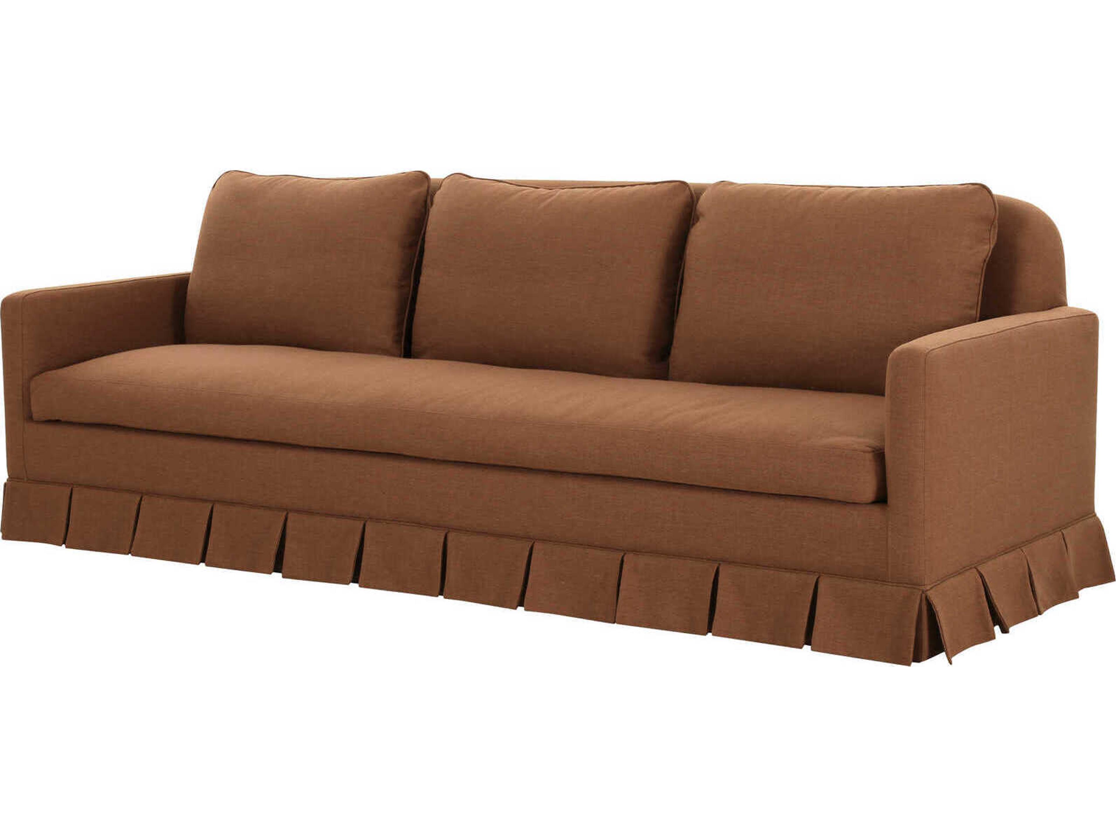 Moe's Home Pellicano Terracotta Orange Upholstered Sofa