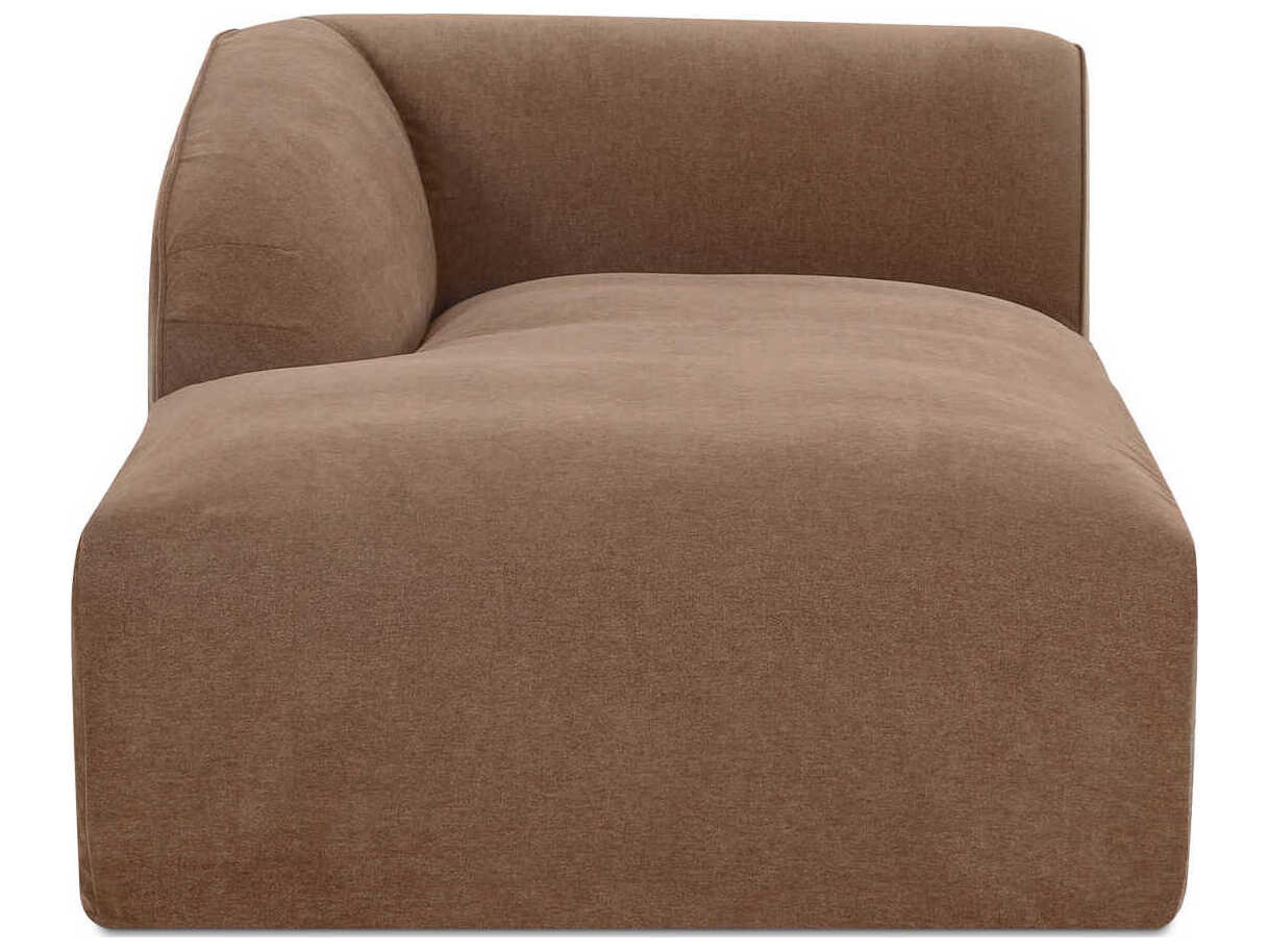 Moe's Home Isla Brown Upholstered Chaise
