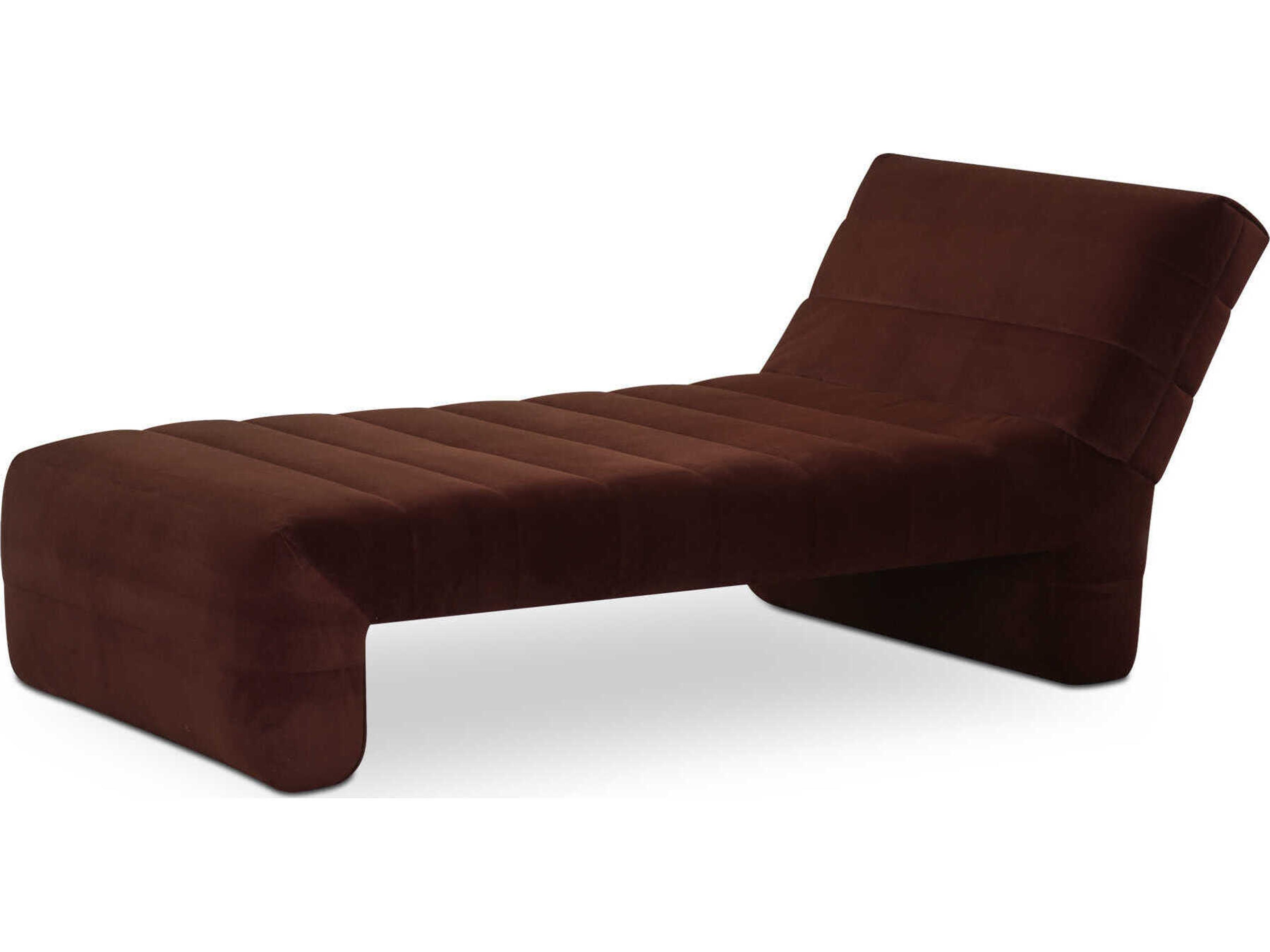 Moe's Home Verity Brown Upholstered Chaise