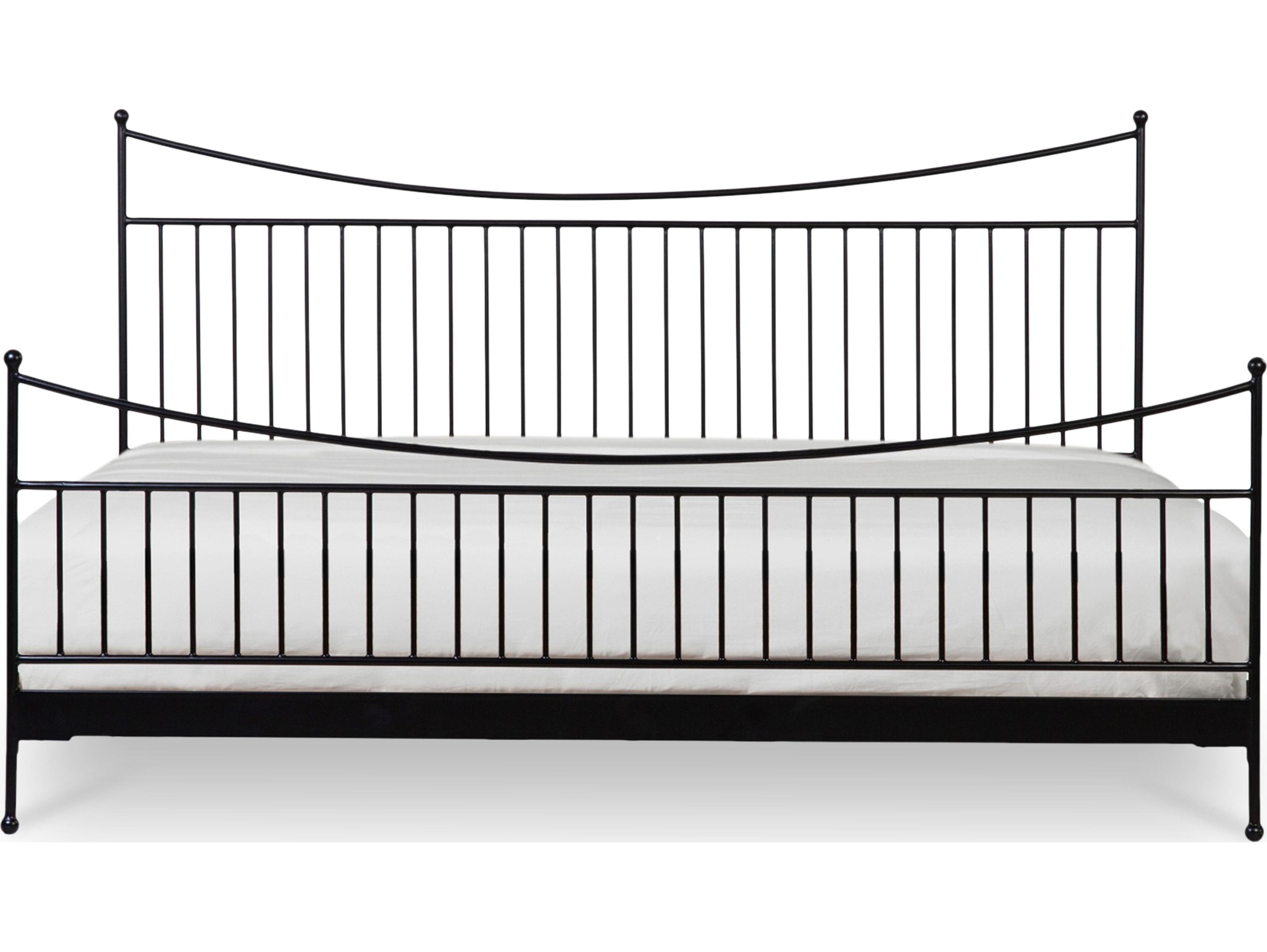 Moe's Home Monet Black Acacia Wood Queen Panel Bed