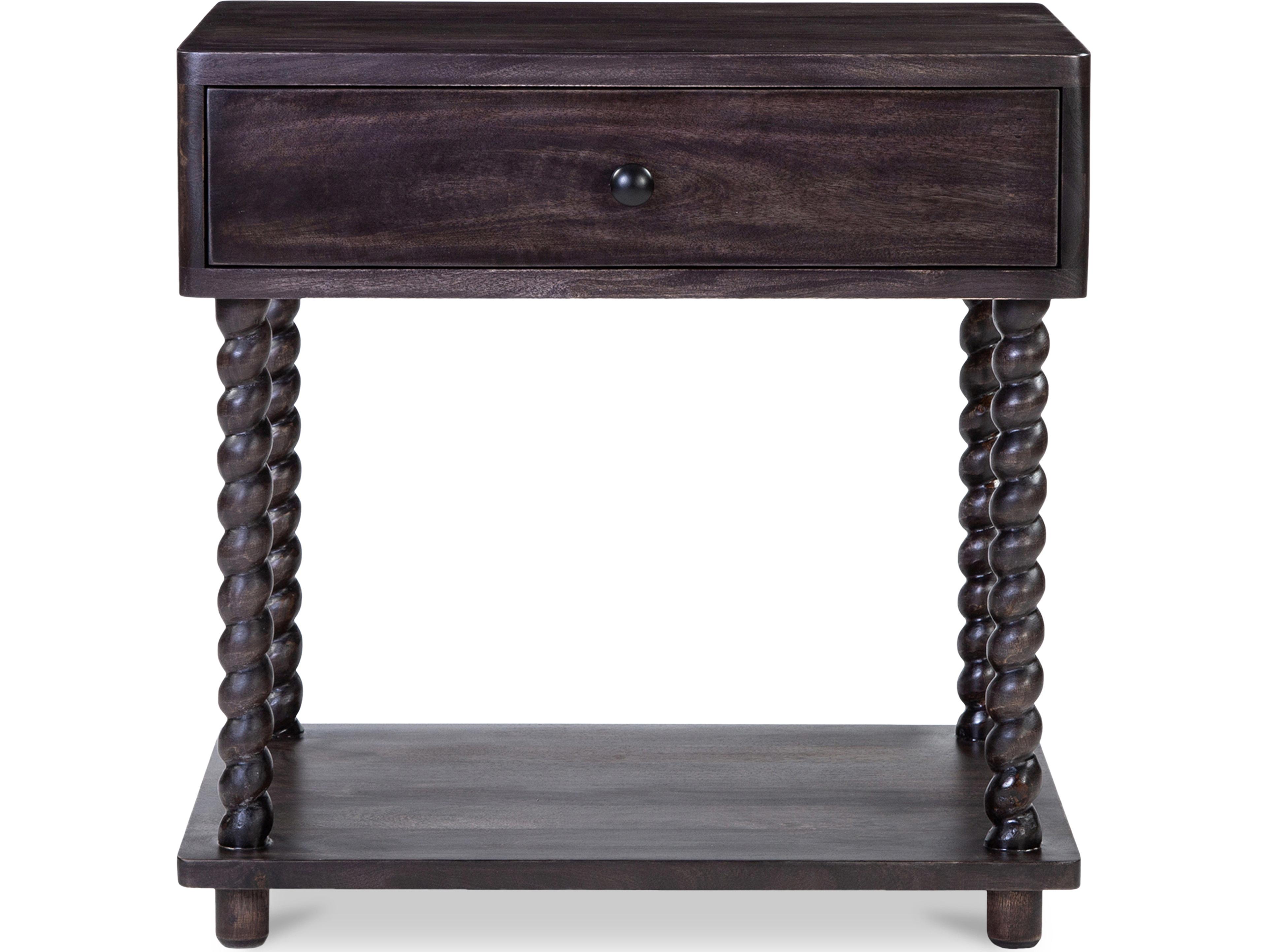 Moe's Home Tabitha 1-Drawer Brown Mango Wood Nightstand