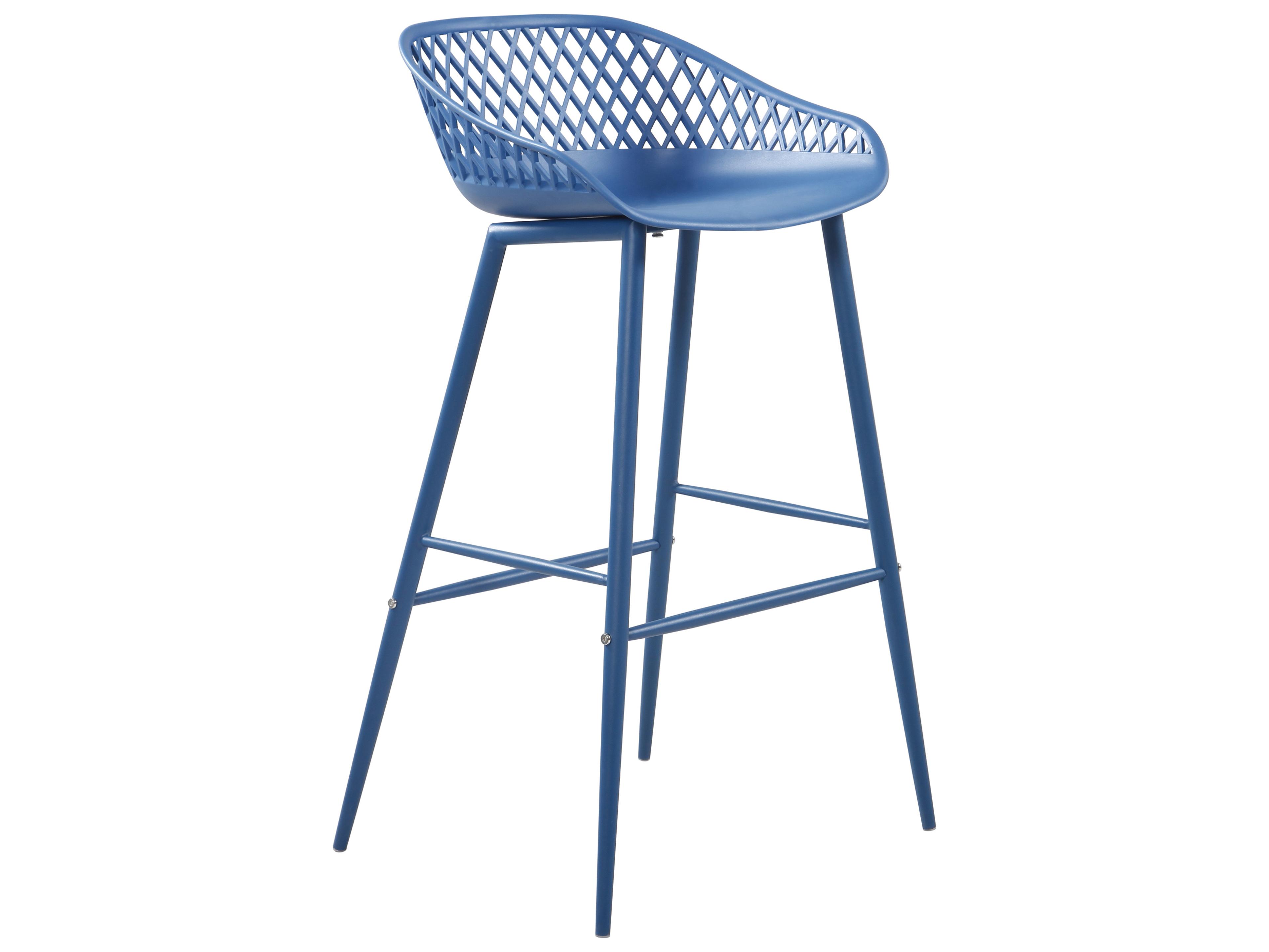 Moe's Home Piazza Blue Bar Stool Set of 2