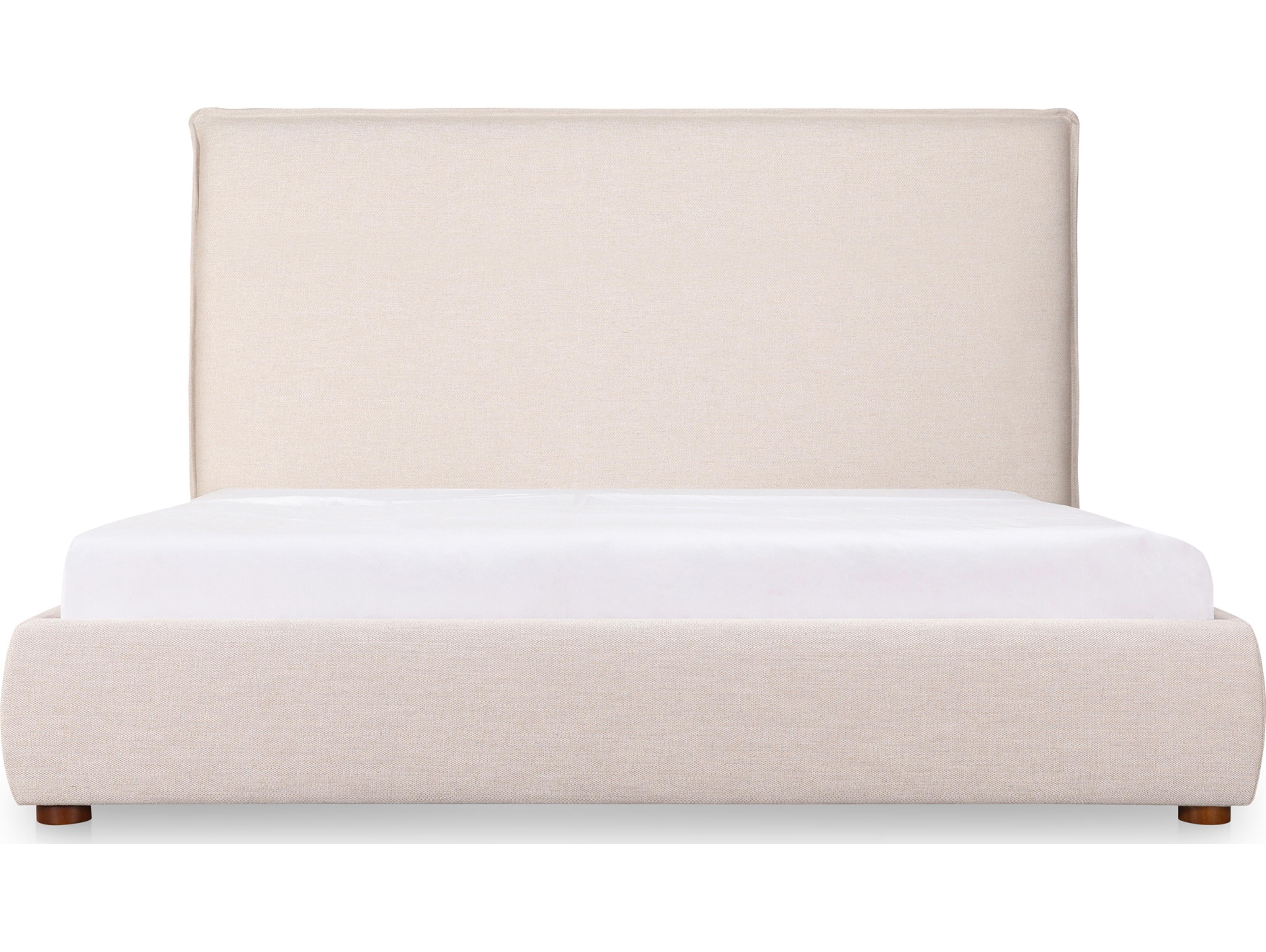 Moe's Home Luzon King Bed Tall Headboard Wheat