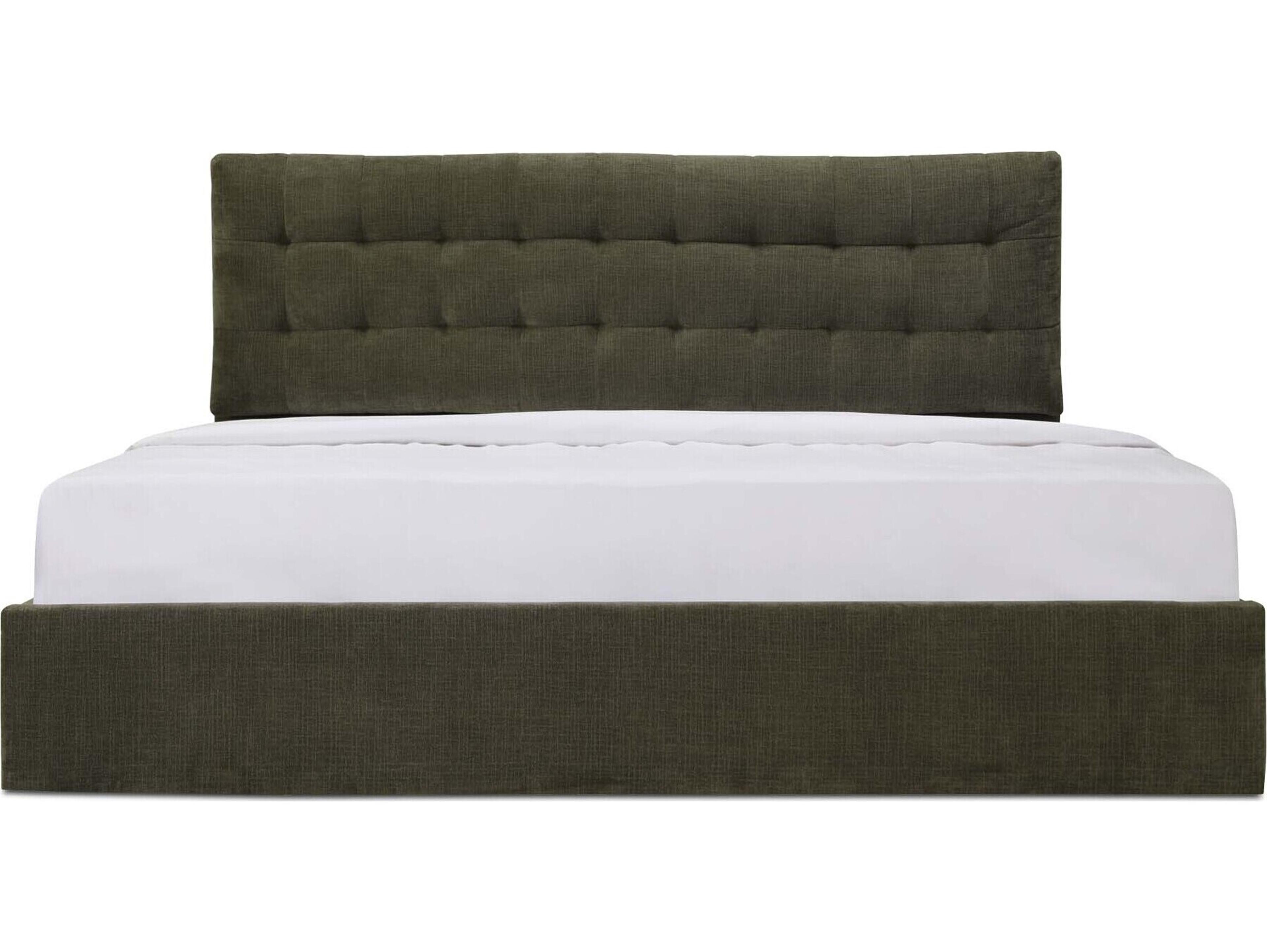 Moe's Home Sebastion Green Solid Wood Queen Panel Bed