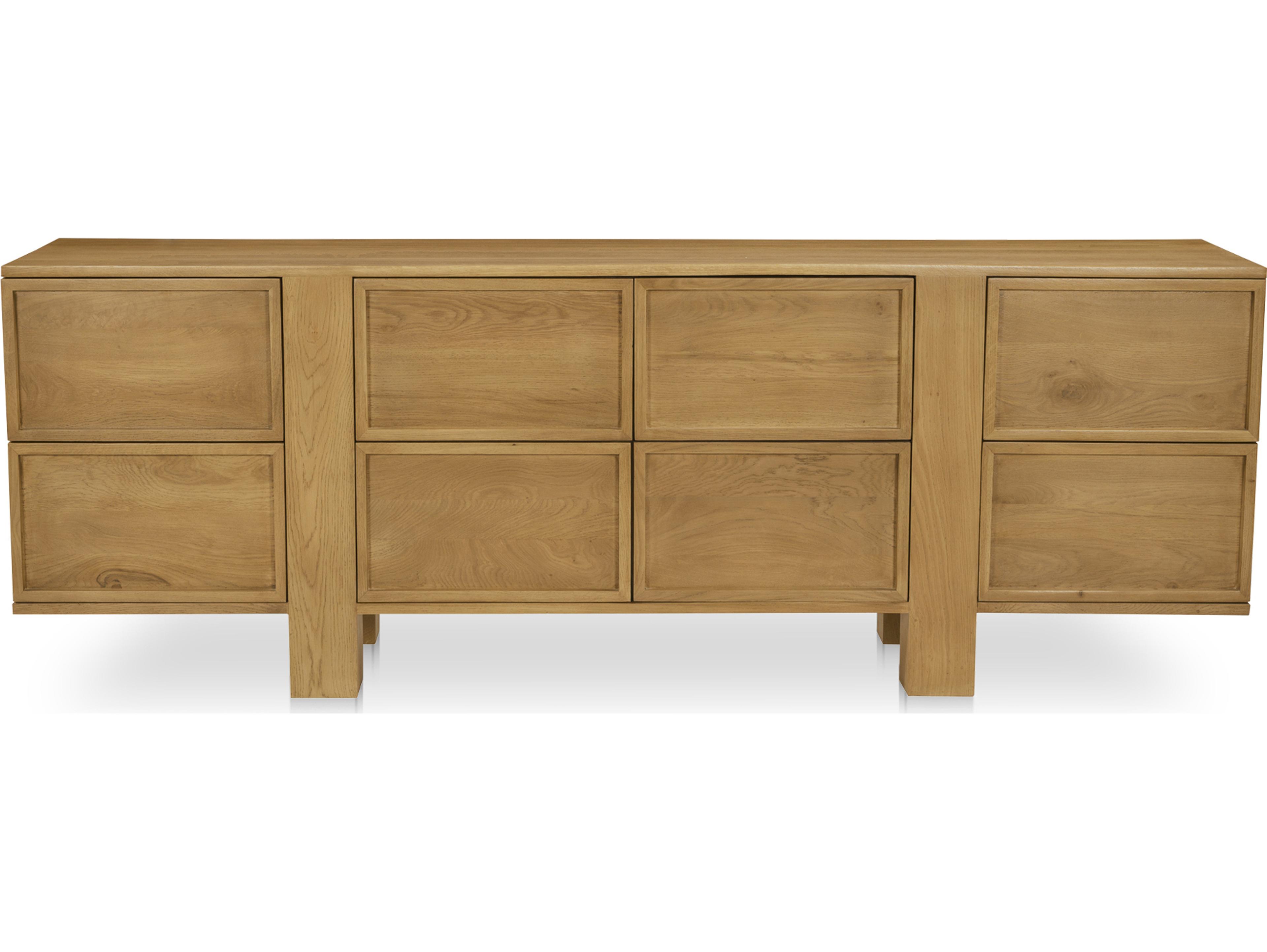 Moe's Home Henley Brown Oak Wood Double Dresser