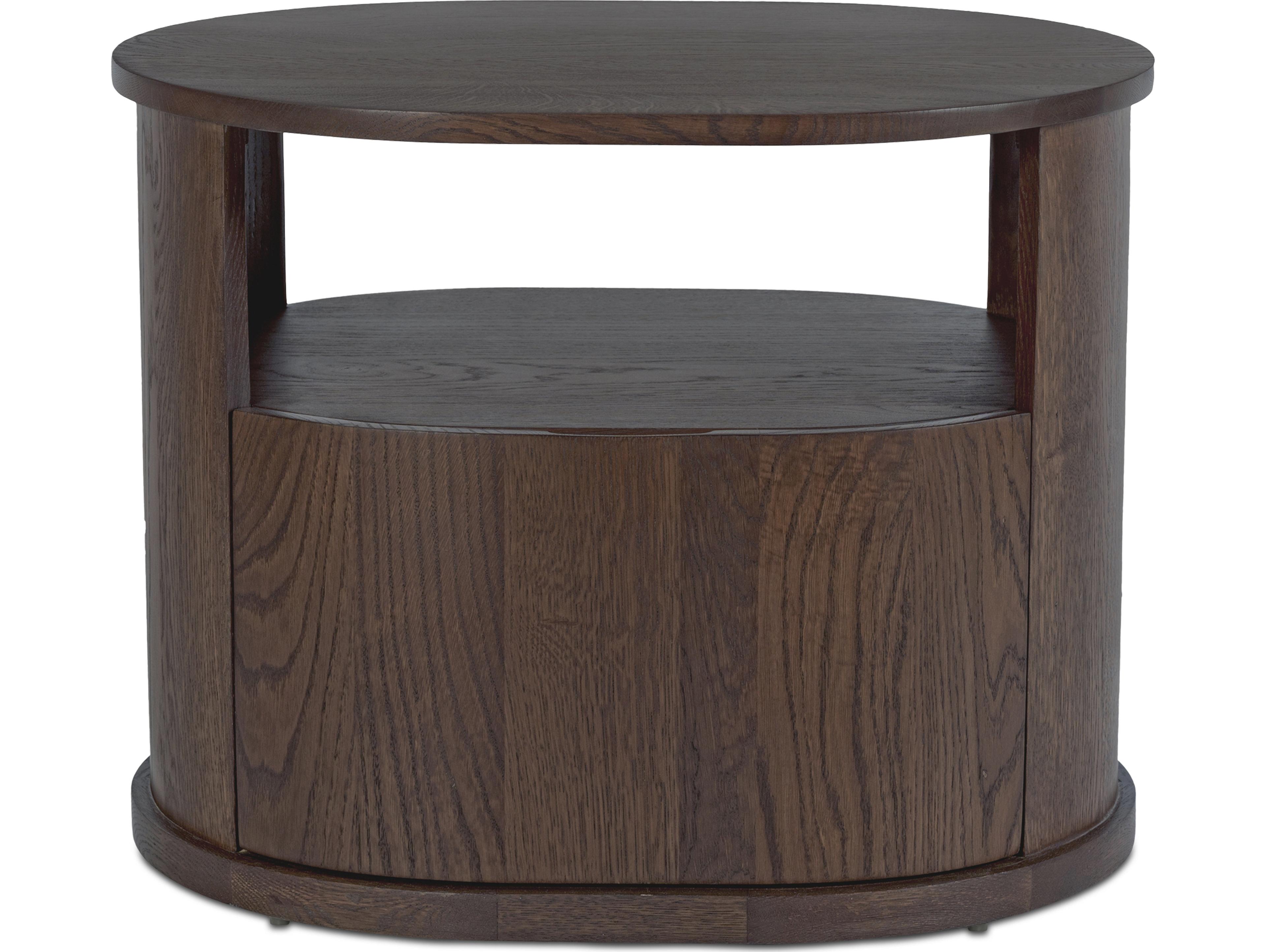Moe's Home Tommy 1-Drawer Brown Oak Wood Nightstand