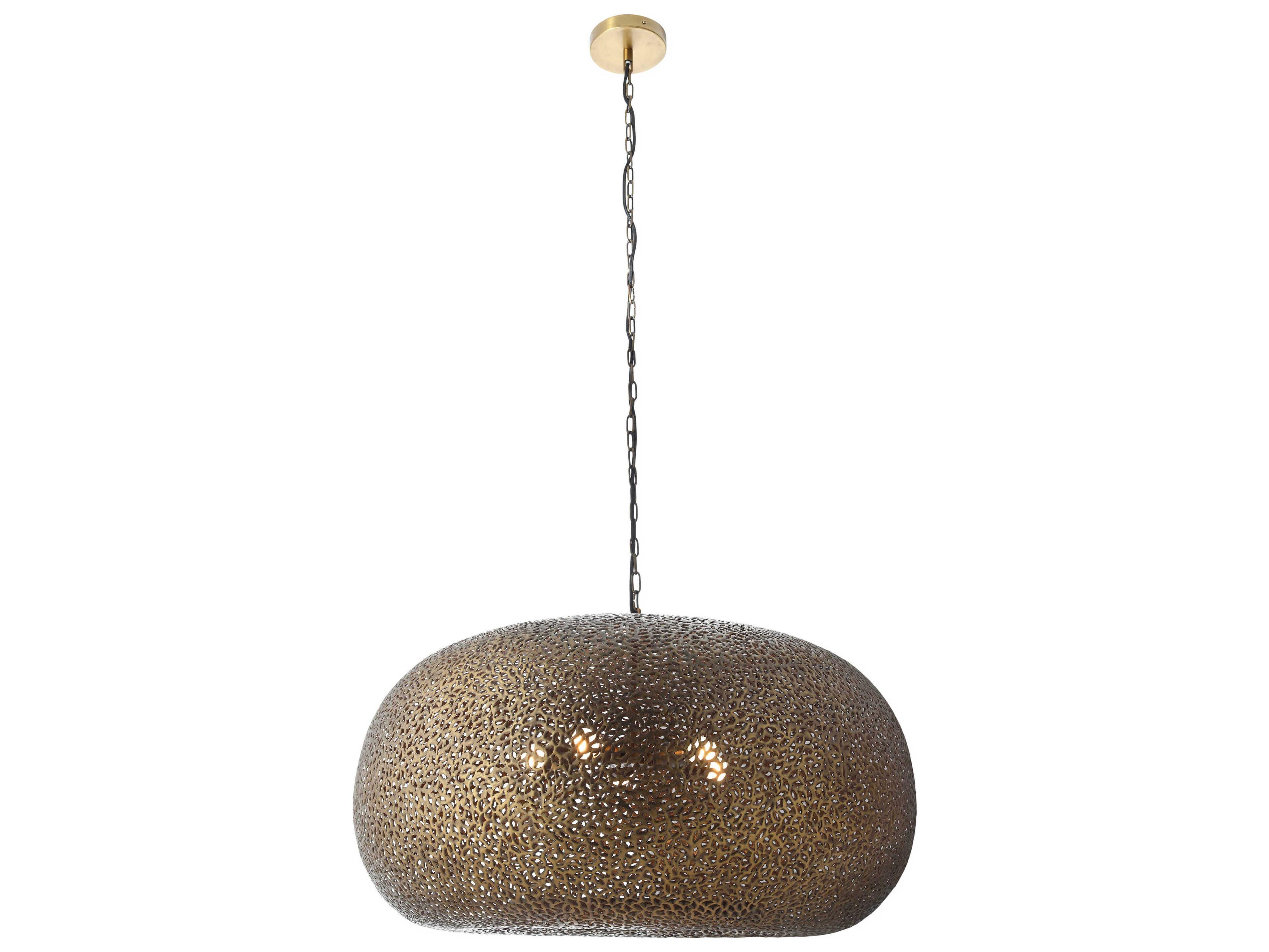 Metropolitan Moradabad 4-Light Dark Antique Brass Pendant