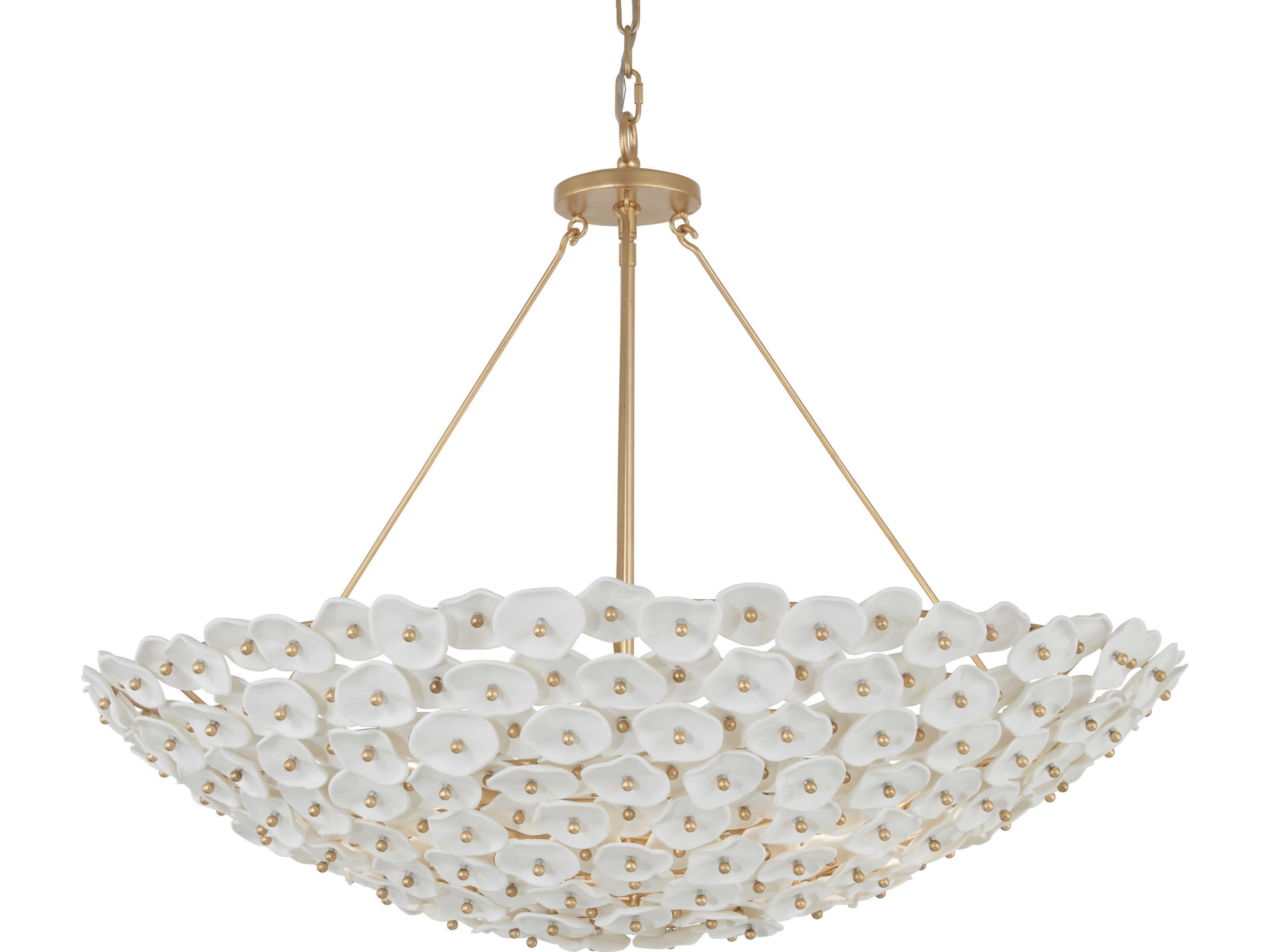 Metropolitan Coastlyn 8-Light Legacy Brass Bowl Pendant