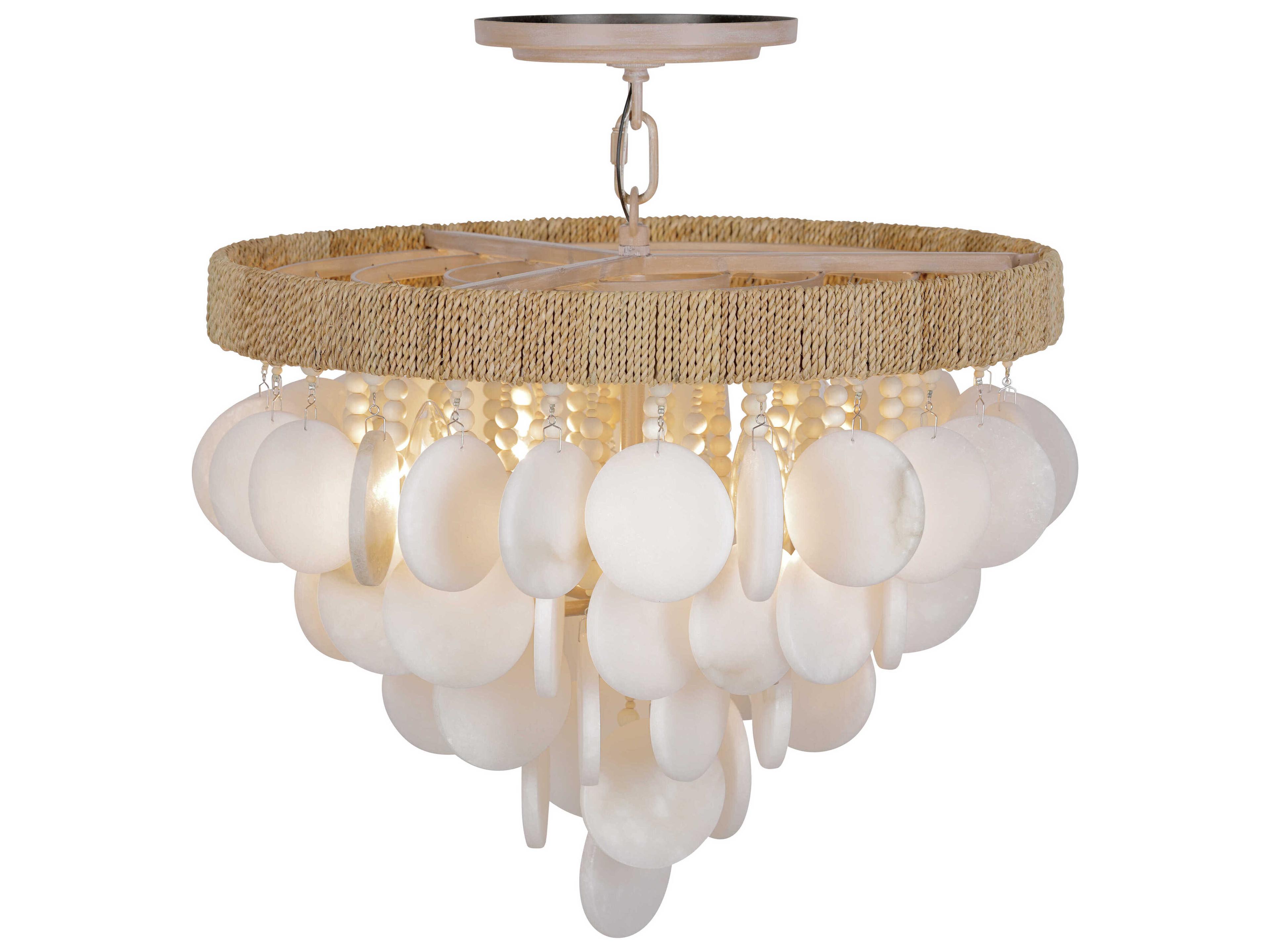 Metropolitan Aurelias Cove 4-Light Autumn White Tiered Semi Flush Mount