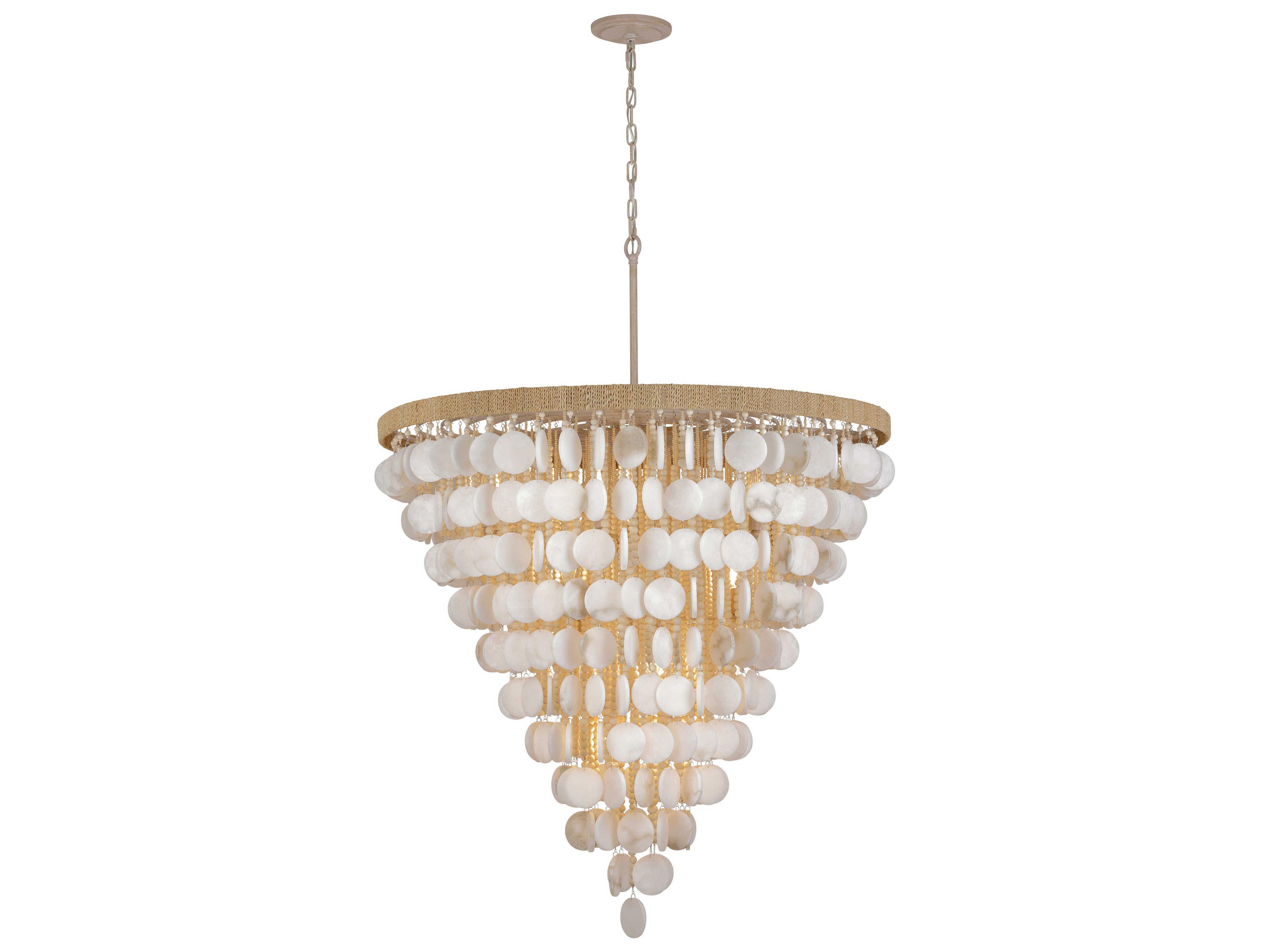 Metropolitan Aurelias Cove 15-Light Autumn White Tiered Pendant