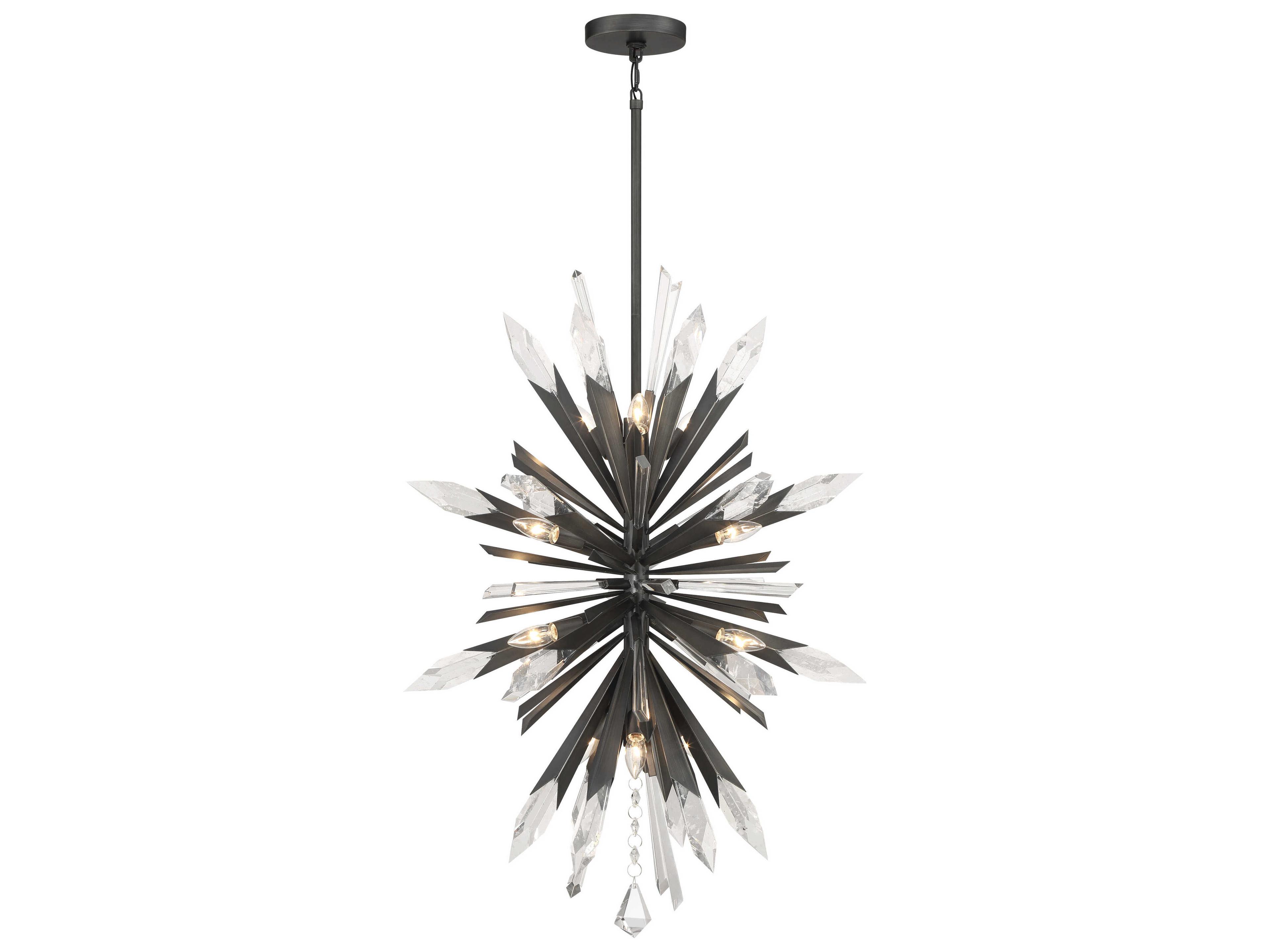 Metropolitan Elsa 12-Light Midnight Graphite Black Sputnik Pendant