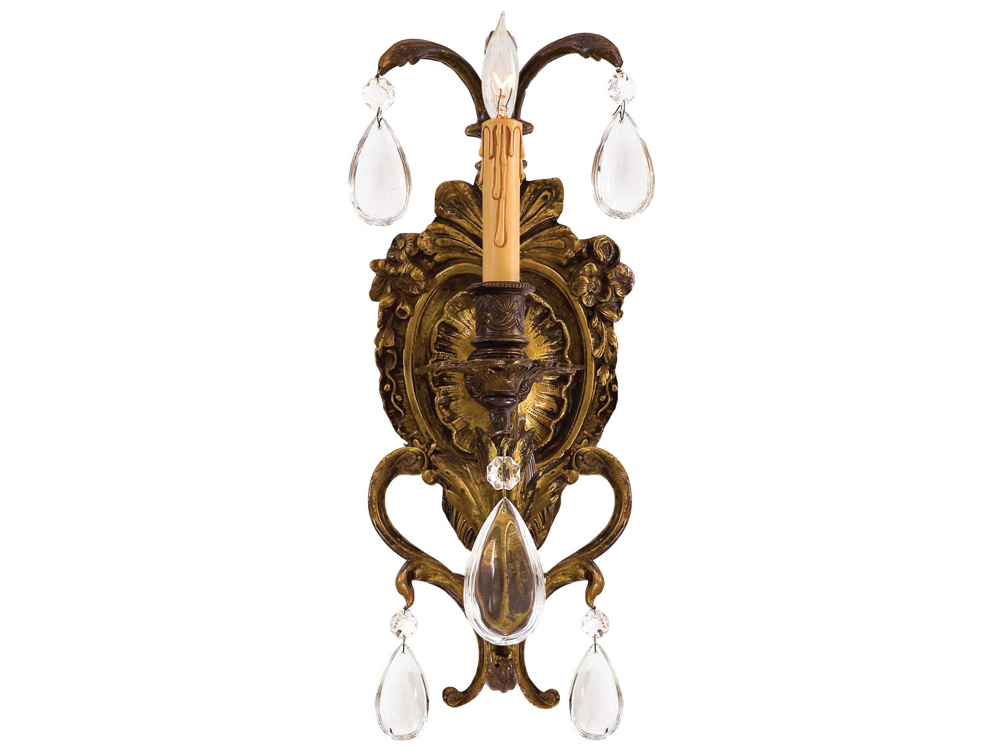 Metropolitan 1-Light Antique Bronze Patina Traditional Wall Sconce