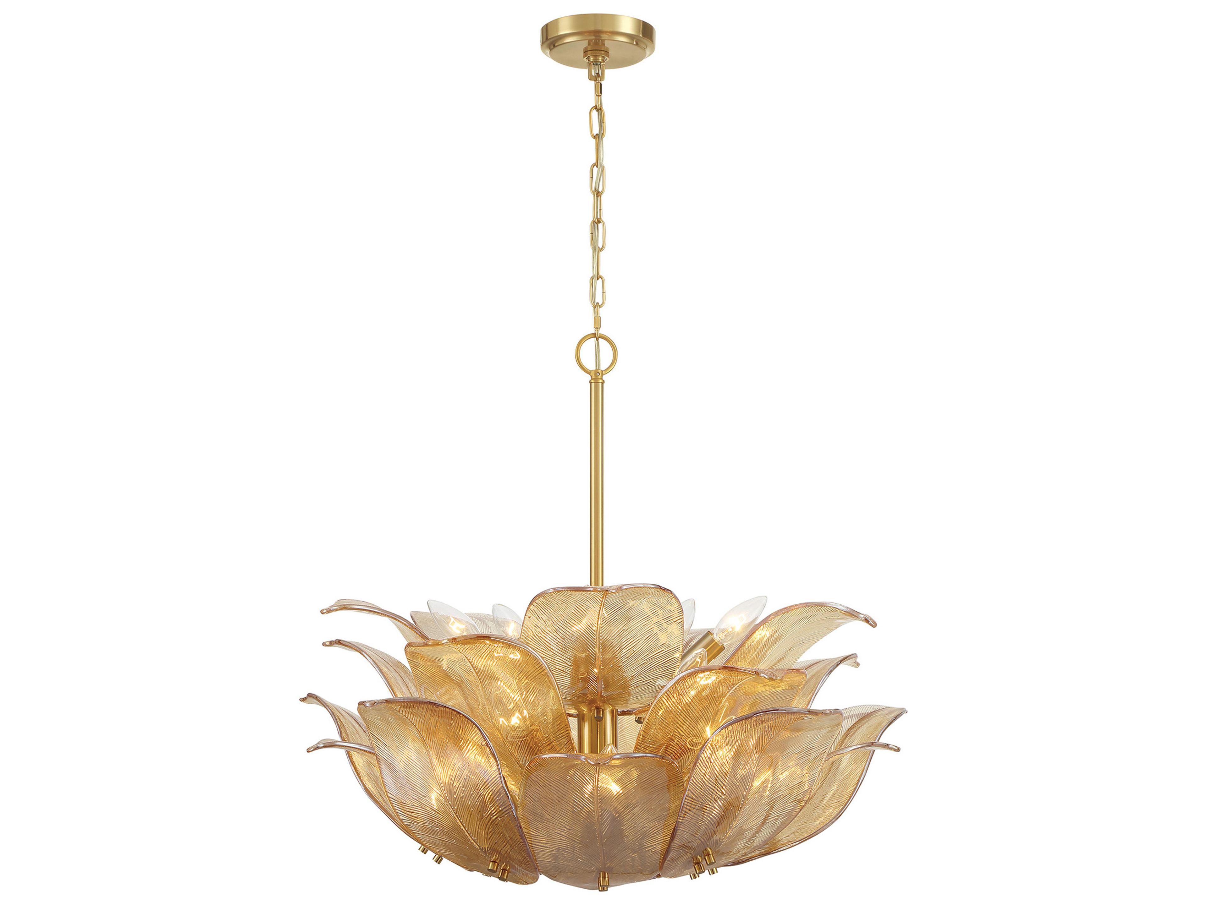 Metropolitan Orchid 10-Light Legacy Brass Pendant