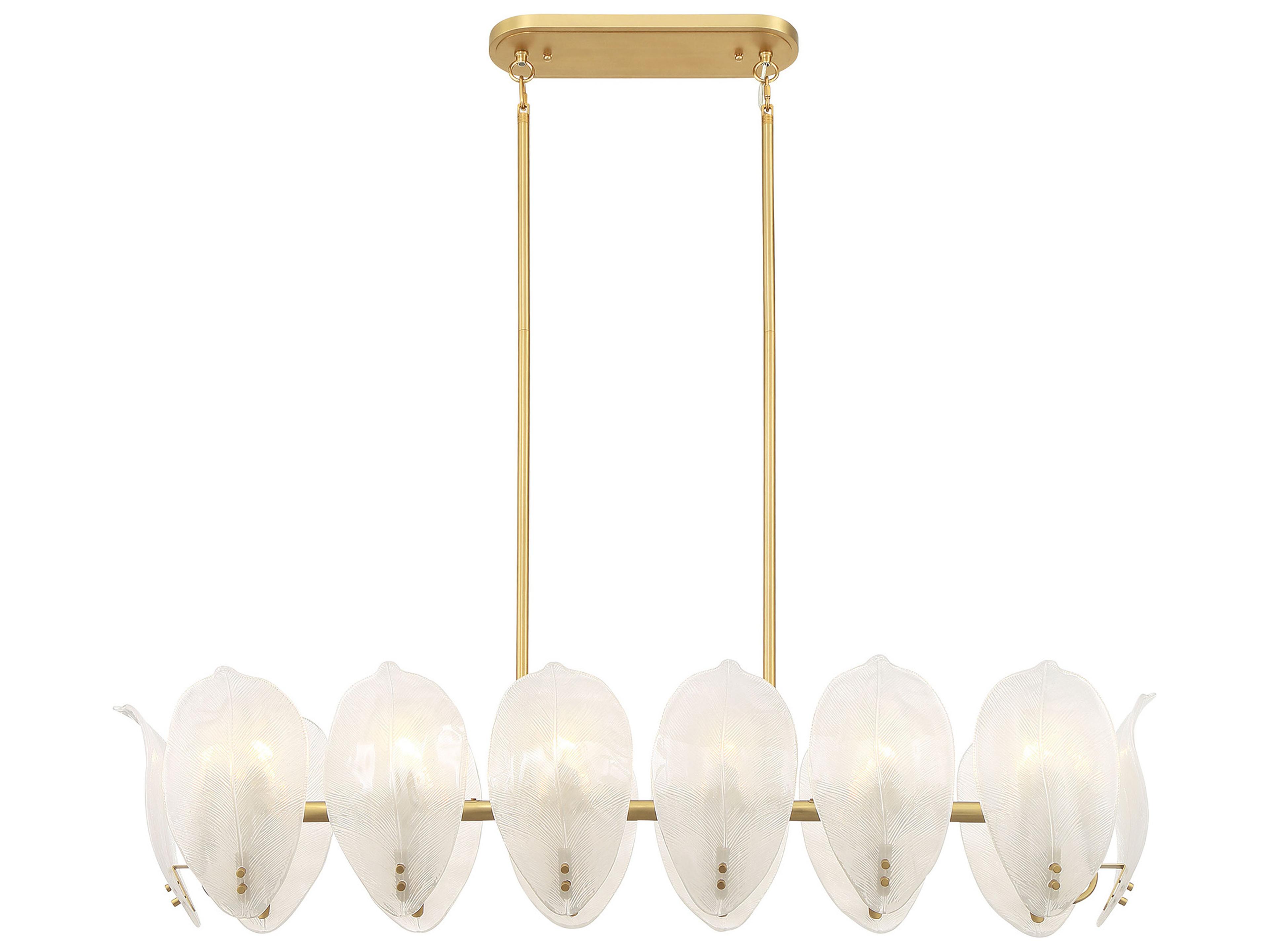 Metropolitan Orchid 14-Light Legacy Brass Island Pendant