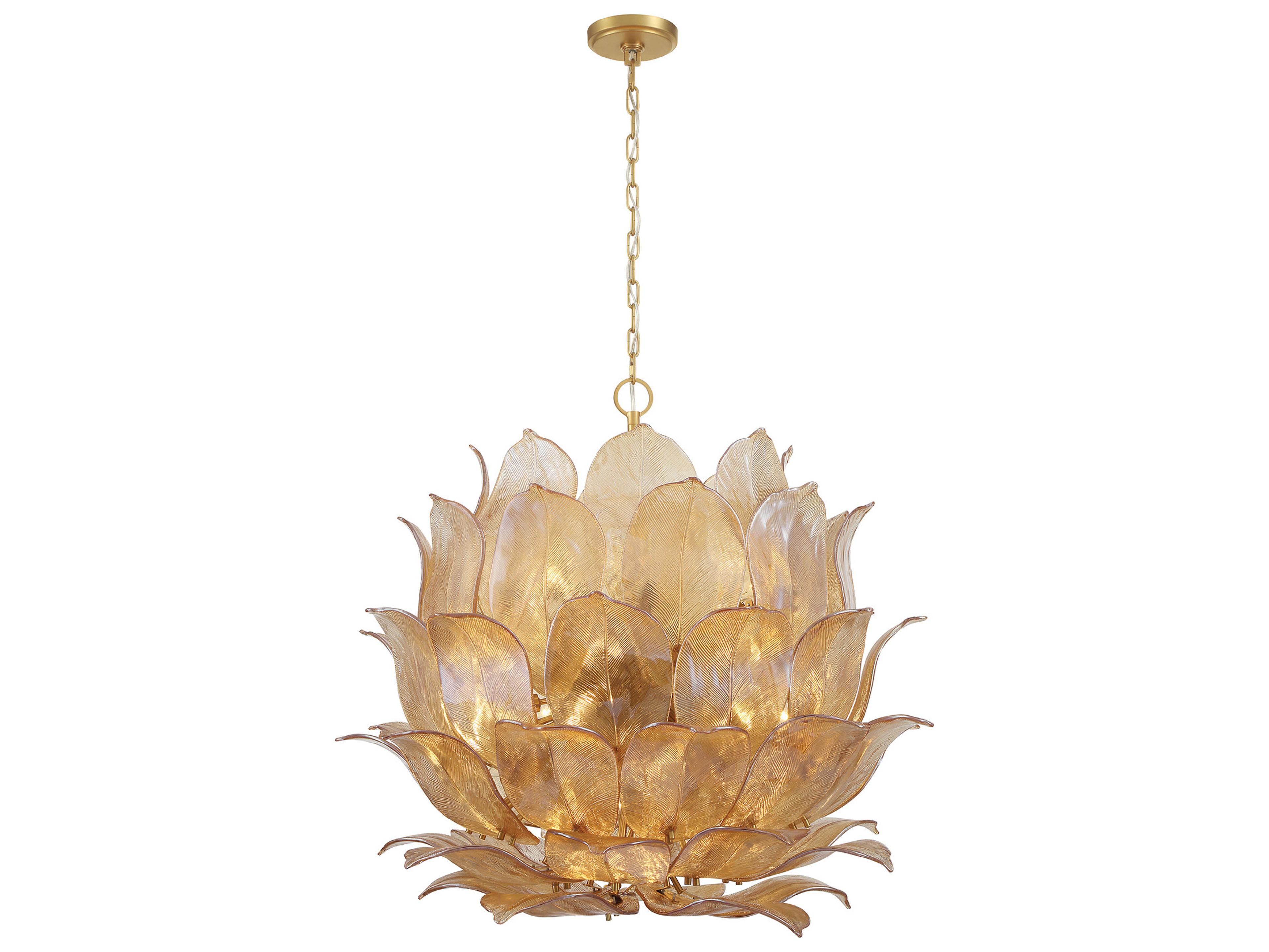 Metropolitan Orchid 24-Light Legacy Brass Pendant