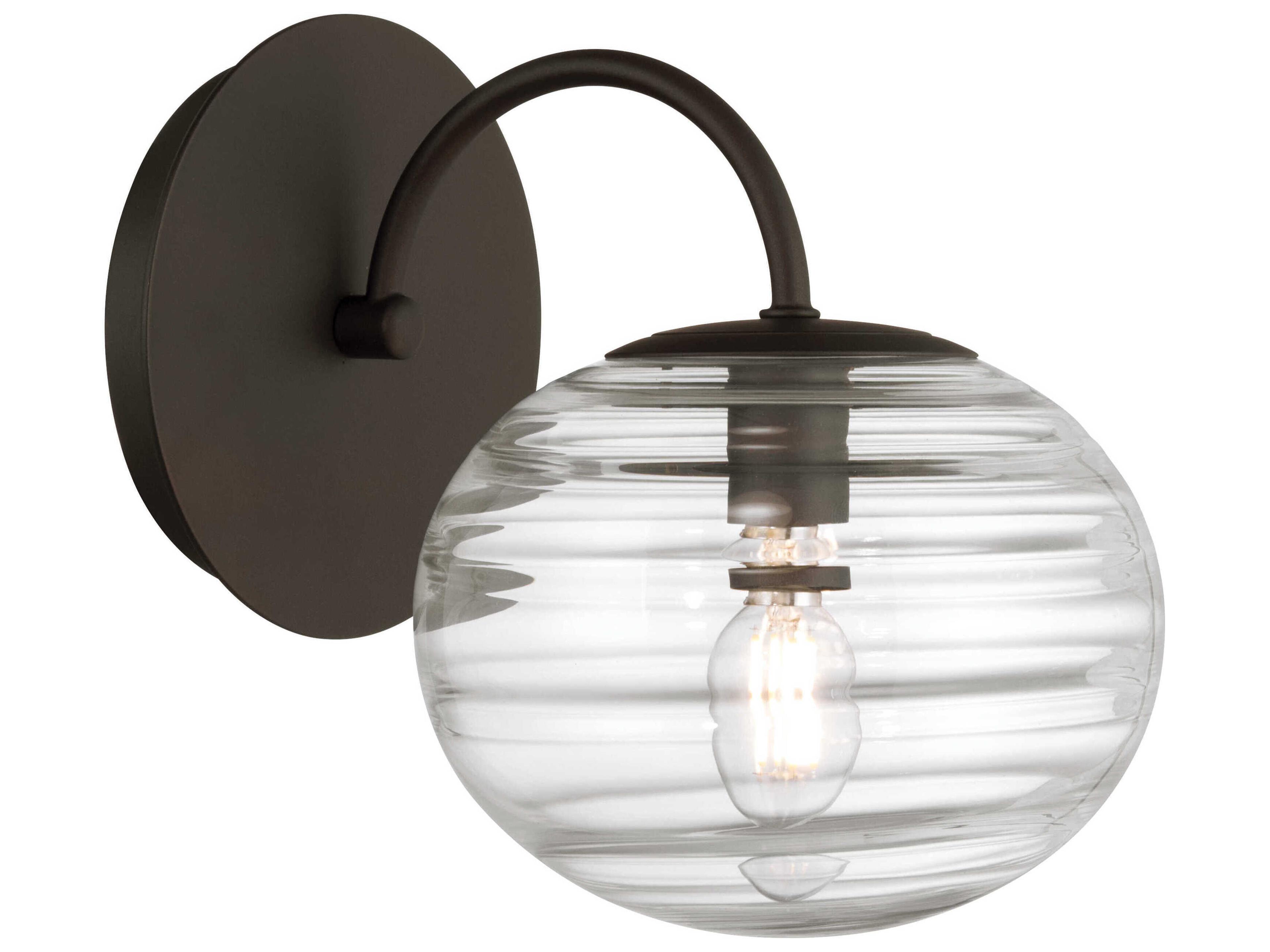 Metropolitan Lenora 1-Light Dark Bronze Wall Sconce
