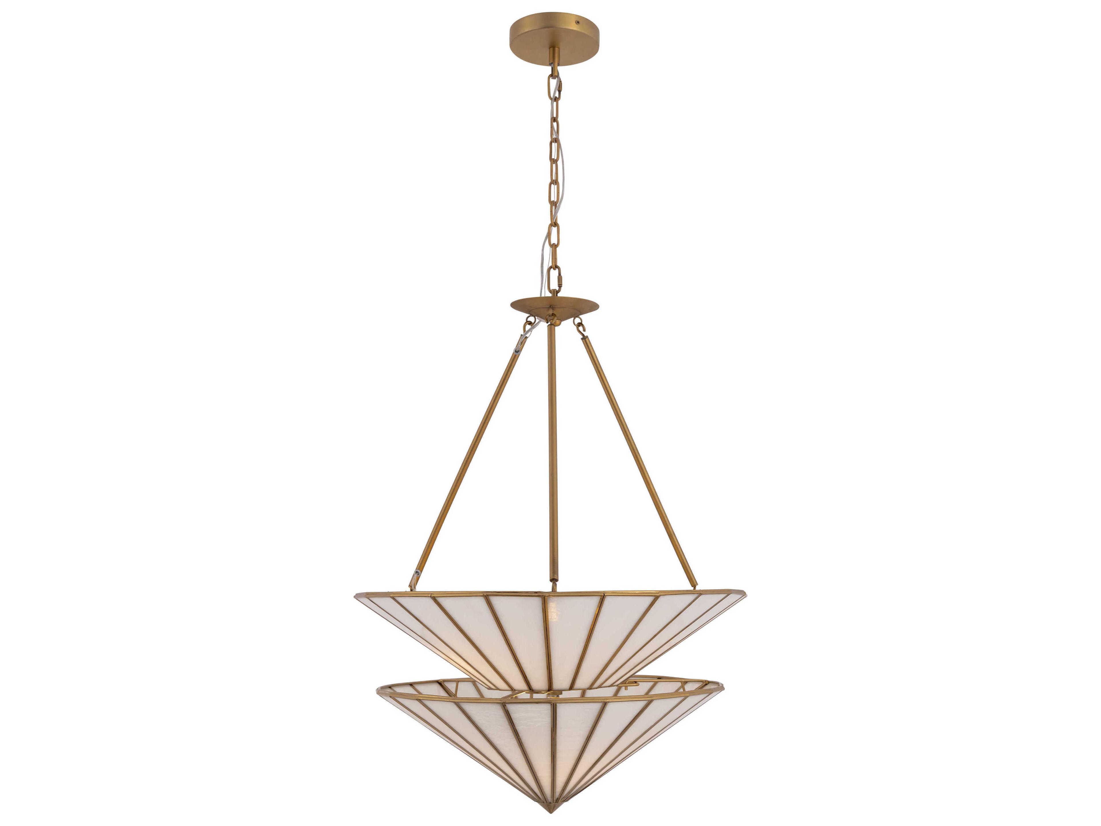 Metropolitan Jaxen 3-Light Legacy Brass Bronze Tiered Pendant