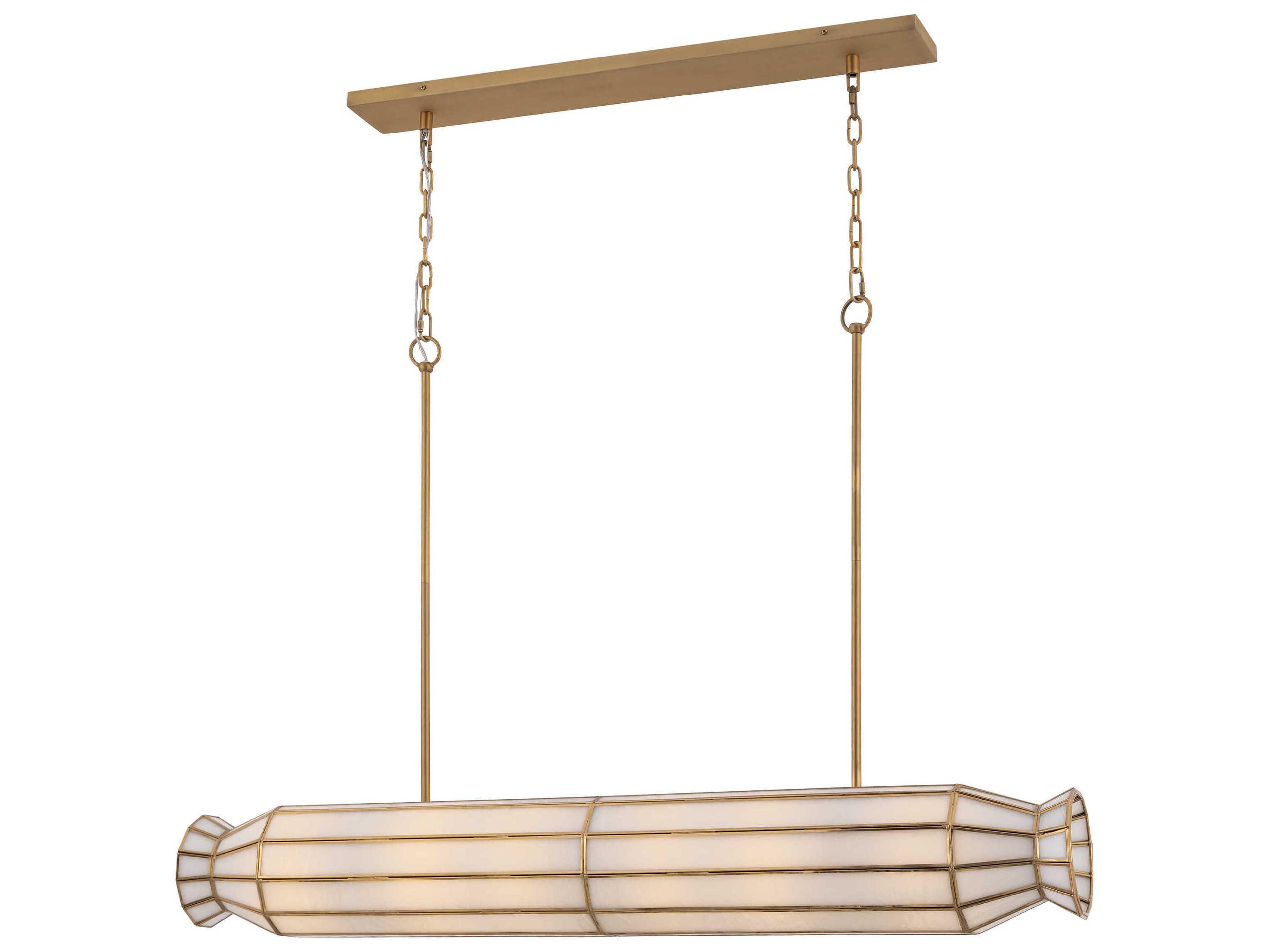 Metropolitan Jaxen 6-Light Legacy Brass Linear Island Pendant