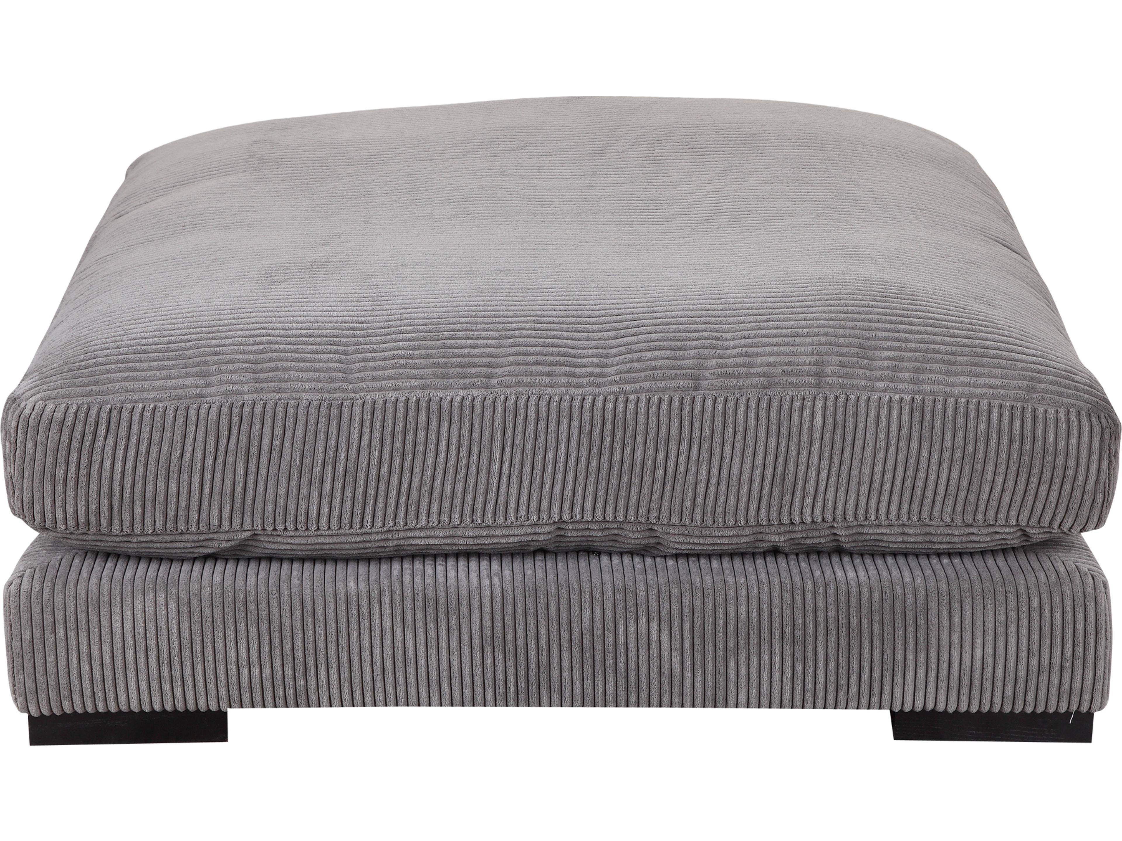 Moe's Home Tumble Dark Grey Upholstered Ottoman