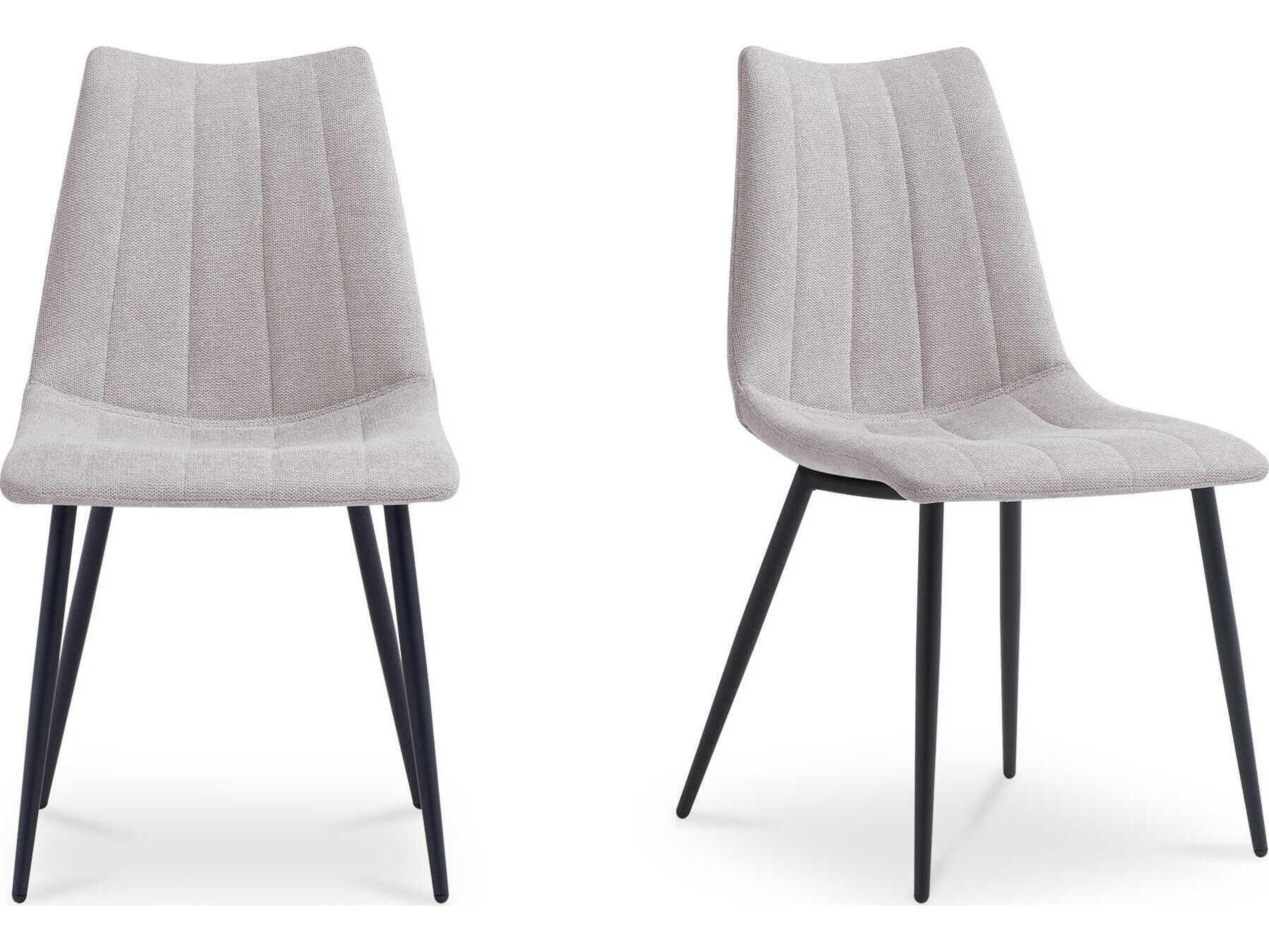 Moe's Home Alibi Plywood Beige Upholstered Armless Dining Chair Set of 2