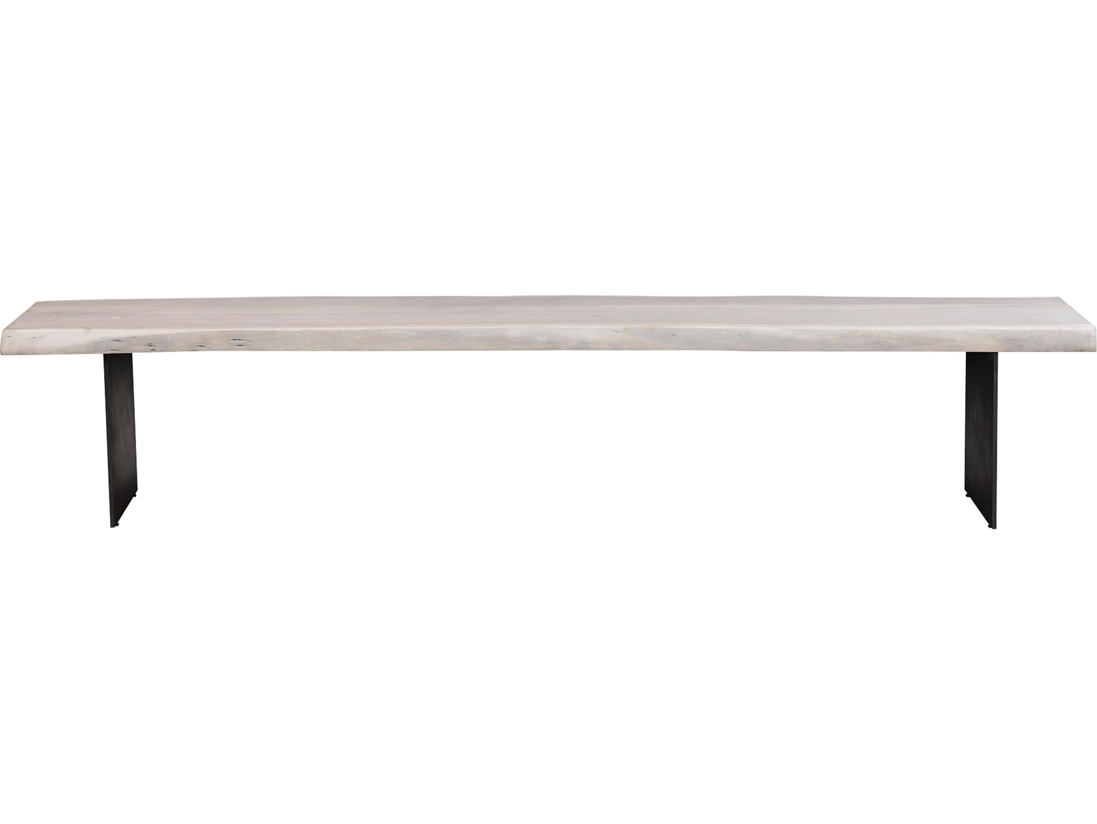 Moe's Home Evans Distressed Whitewashed Accent Bench