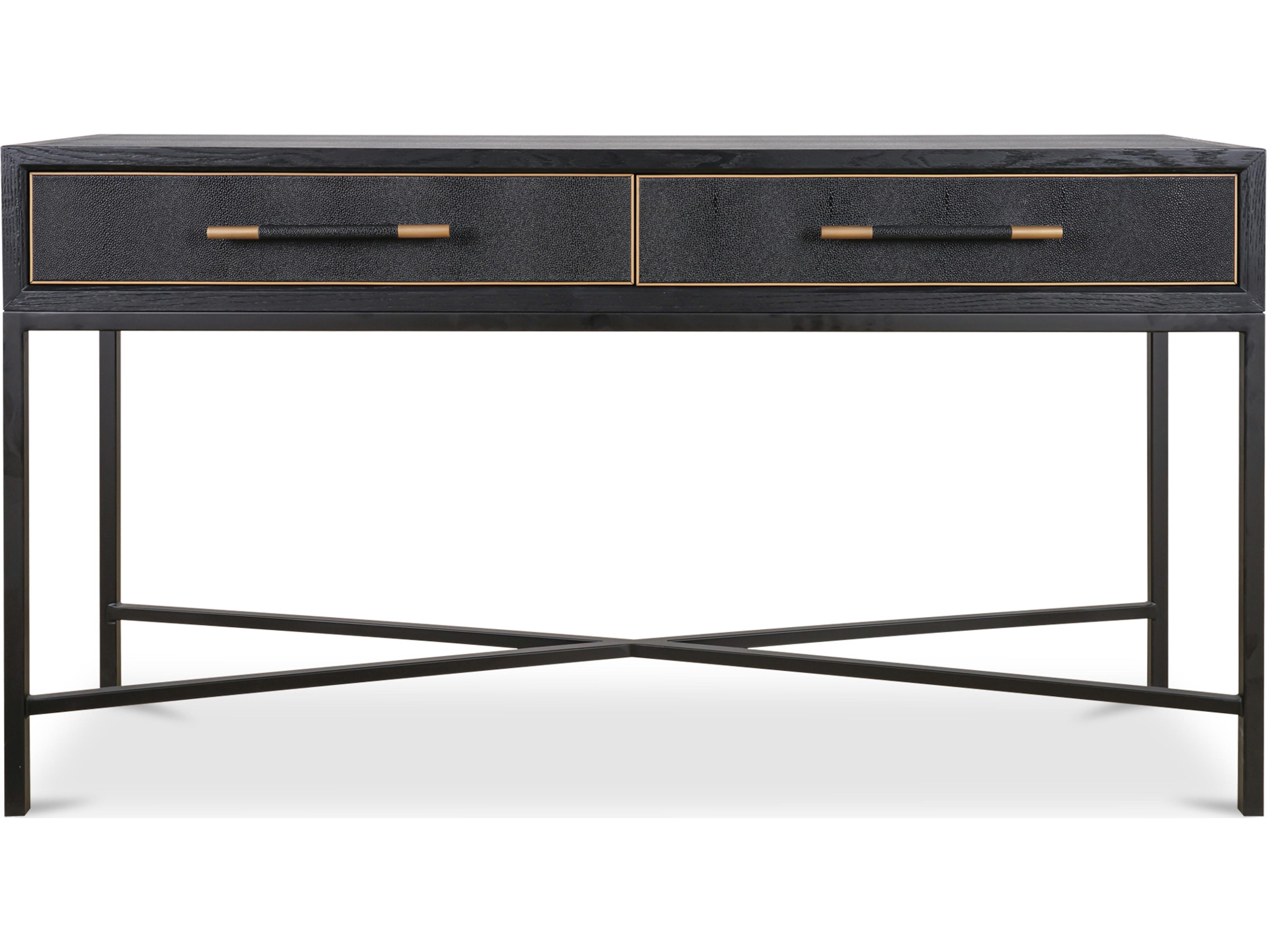 Mako  Black Rectangular Wood Console Table