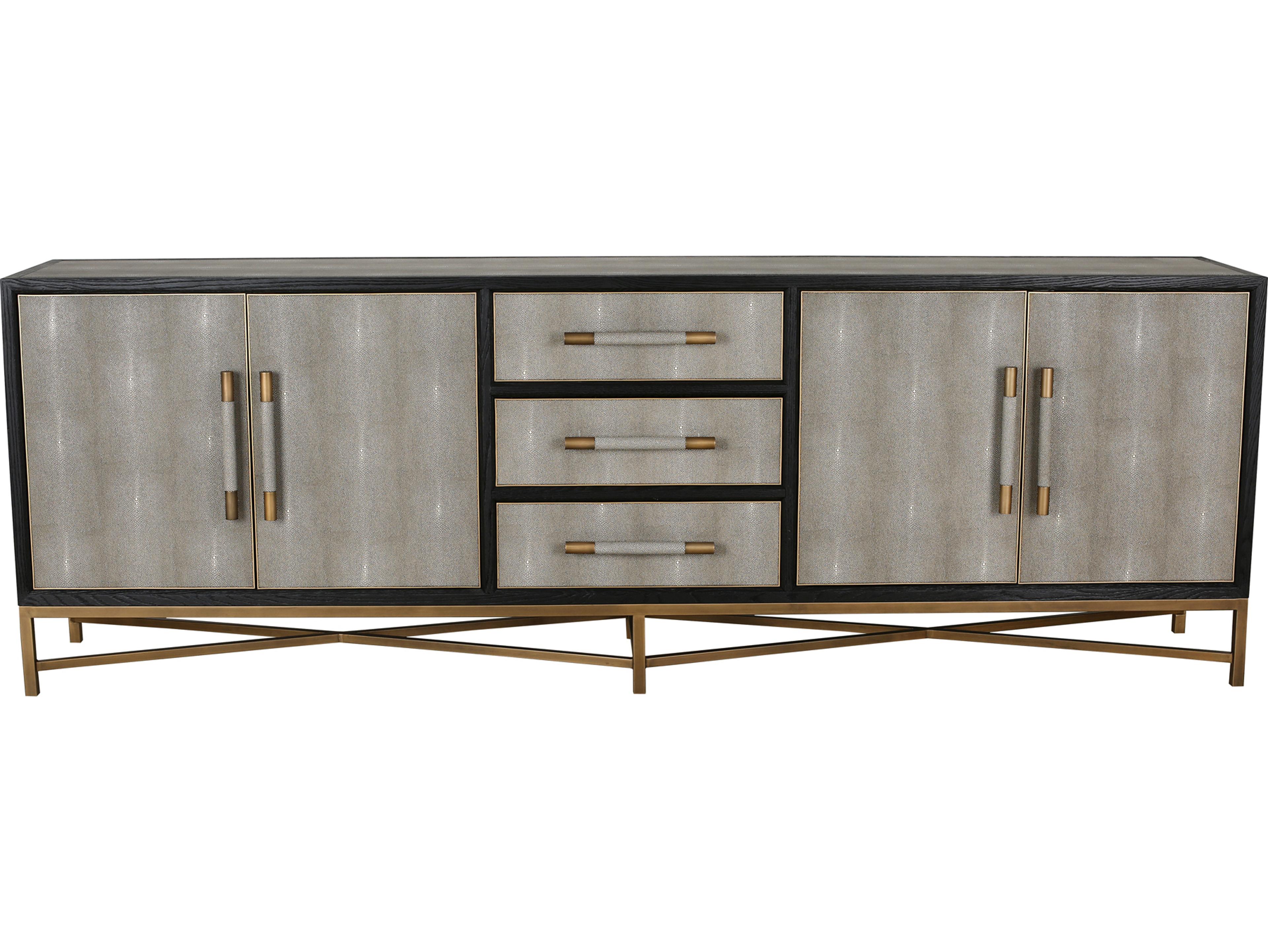 Moe's Home 100" Oak Wood Grey Black Sideboard