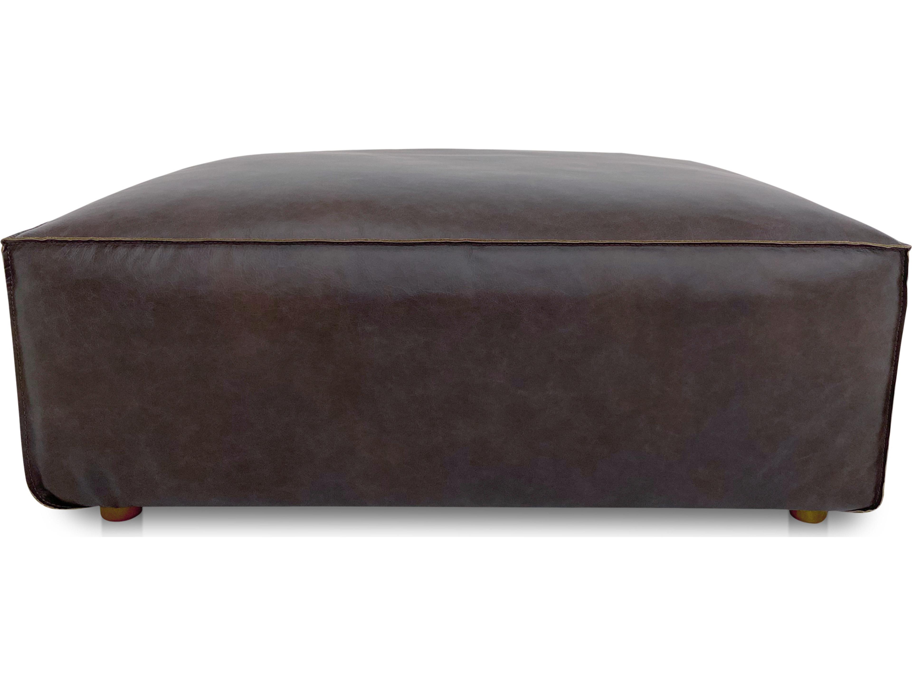 Moe's Home Form Brown Leather Ottoman