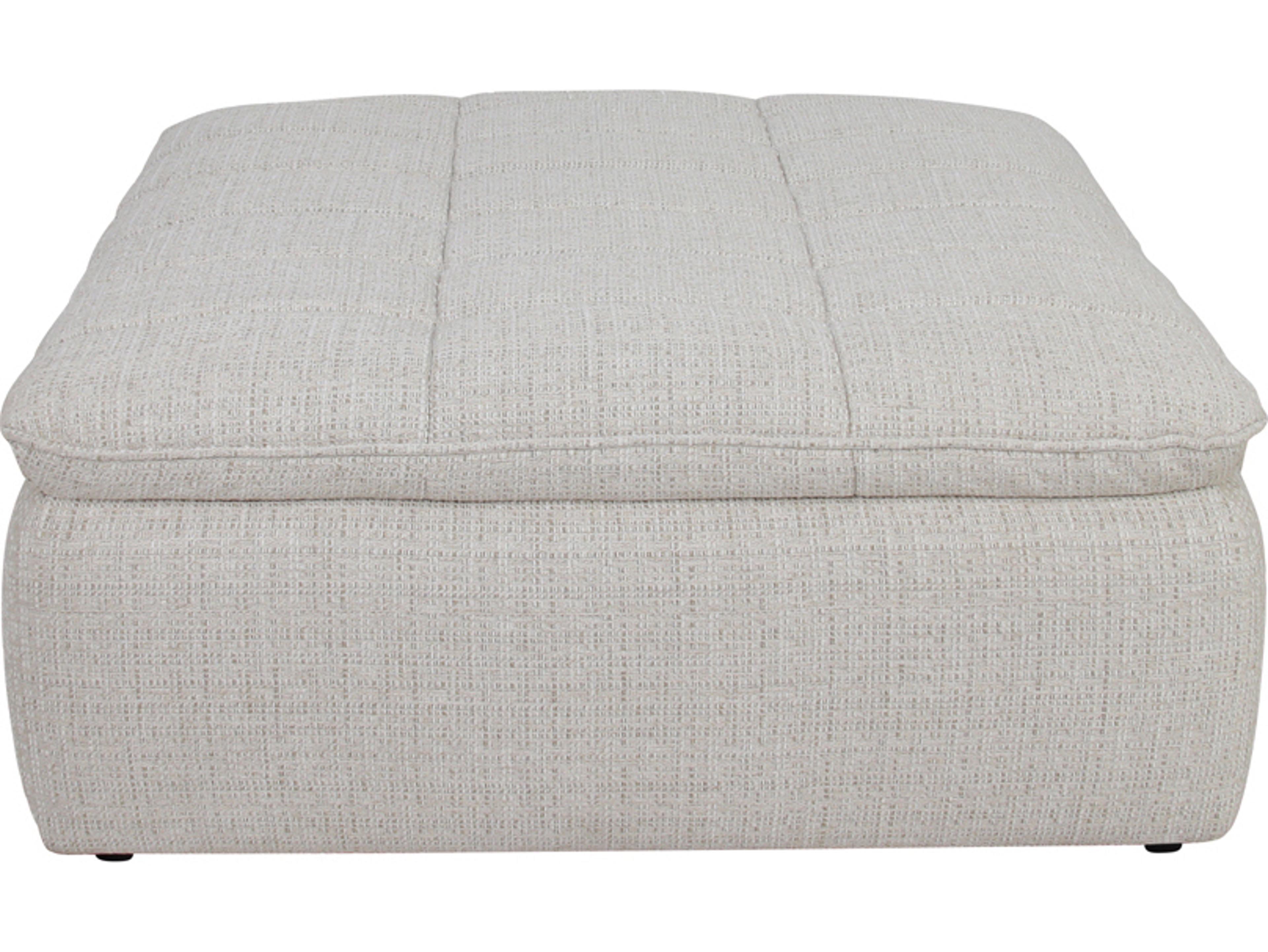 Moe's Home Lino Beige Upholstered Ottoman
