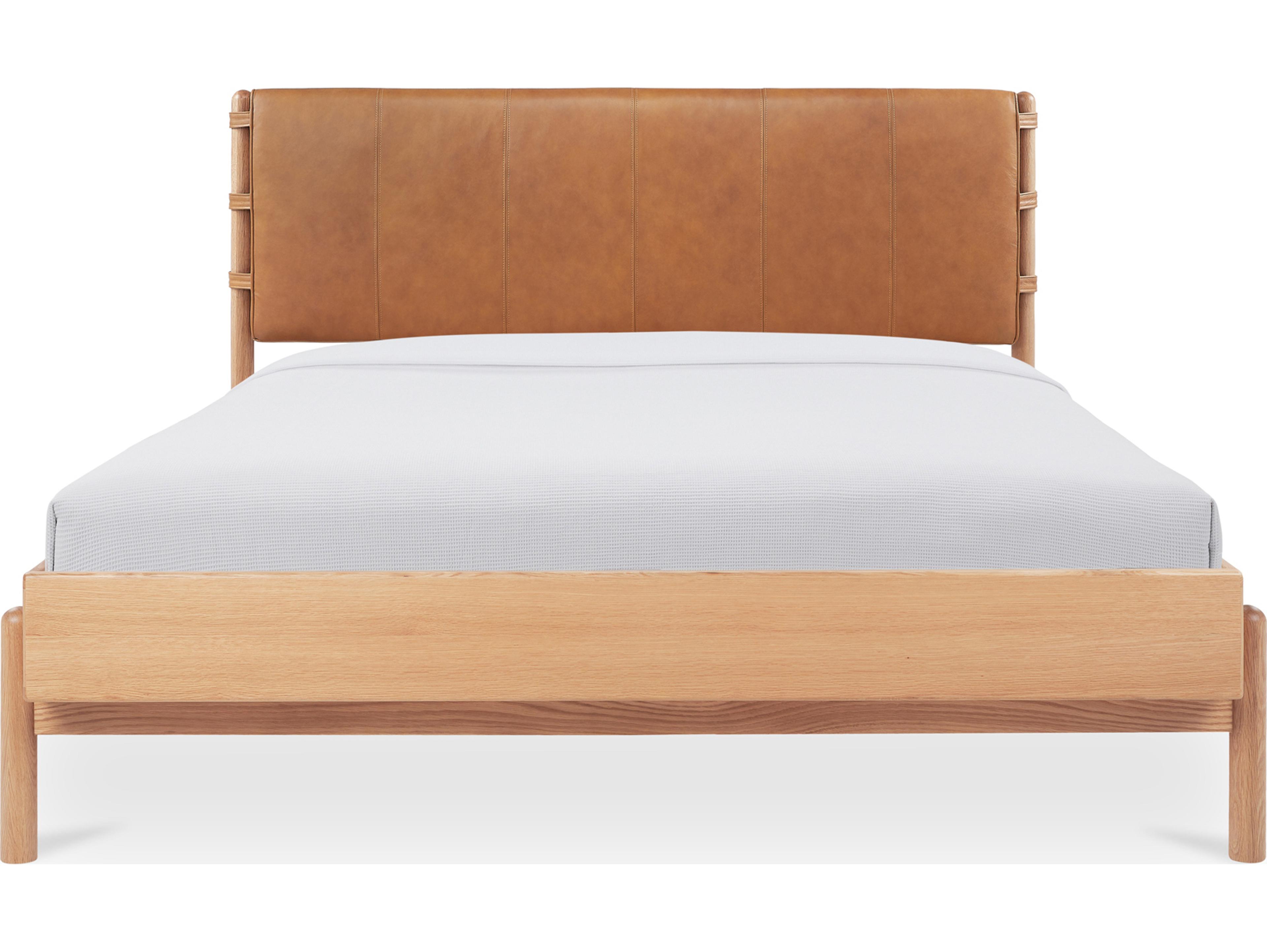 Moe's Home Colby Camel Brown Oak Queen Platform Bed