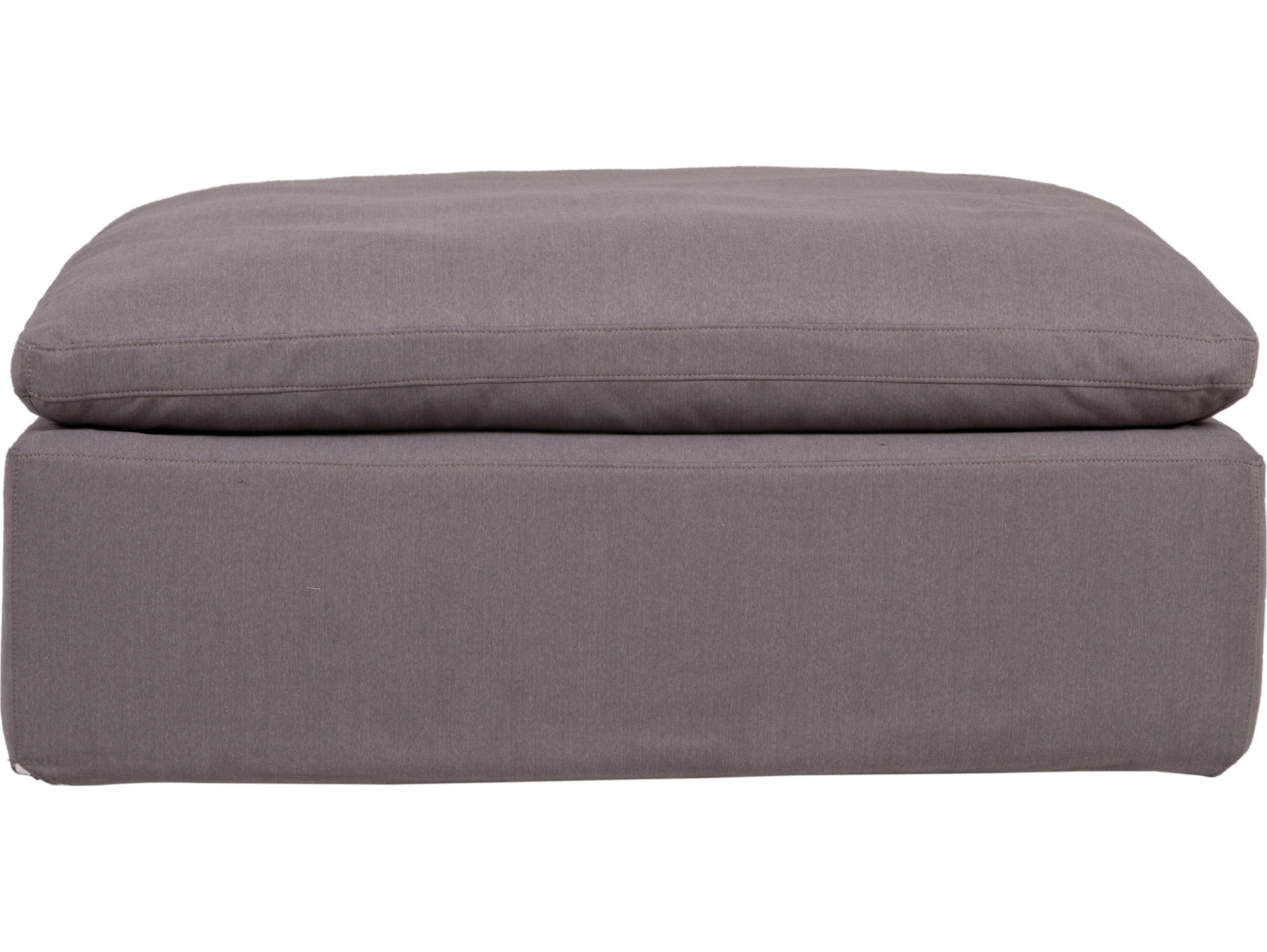Moe's Home Clay Light Grey Upholstered Ottoman
