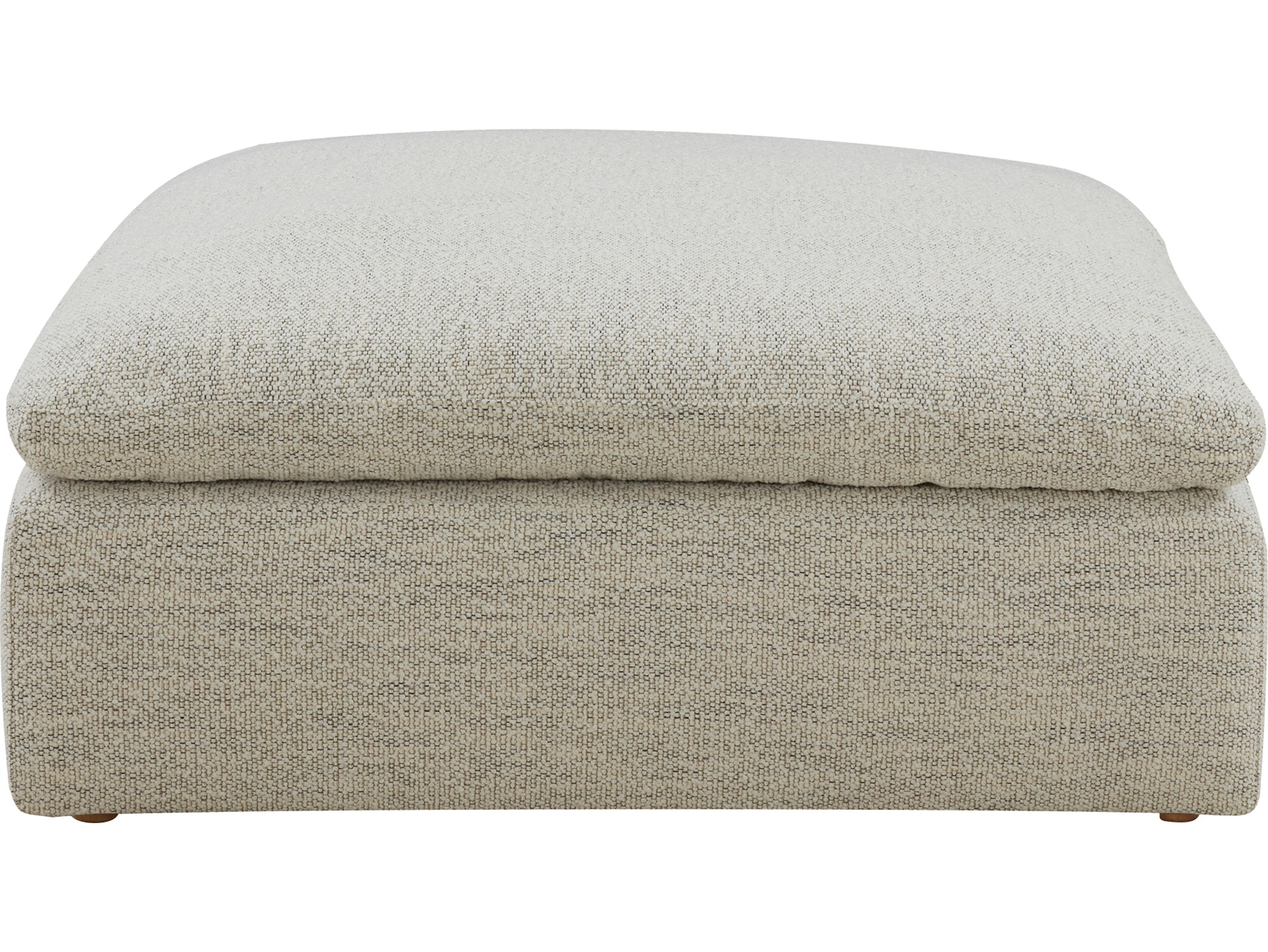 Moe's Home Clay Coastside Sand Beige Upholstered Ottoman
