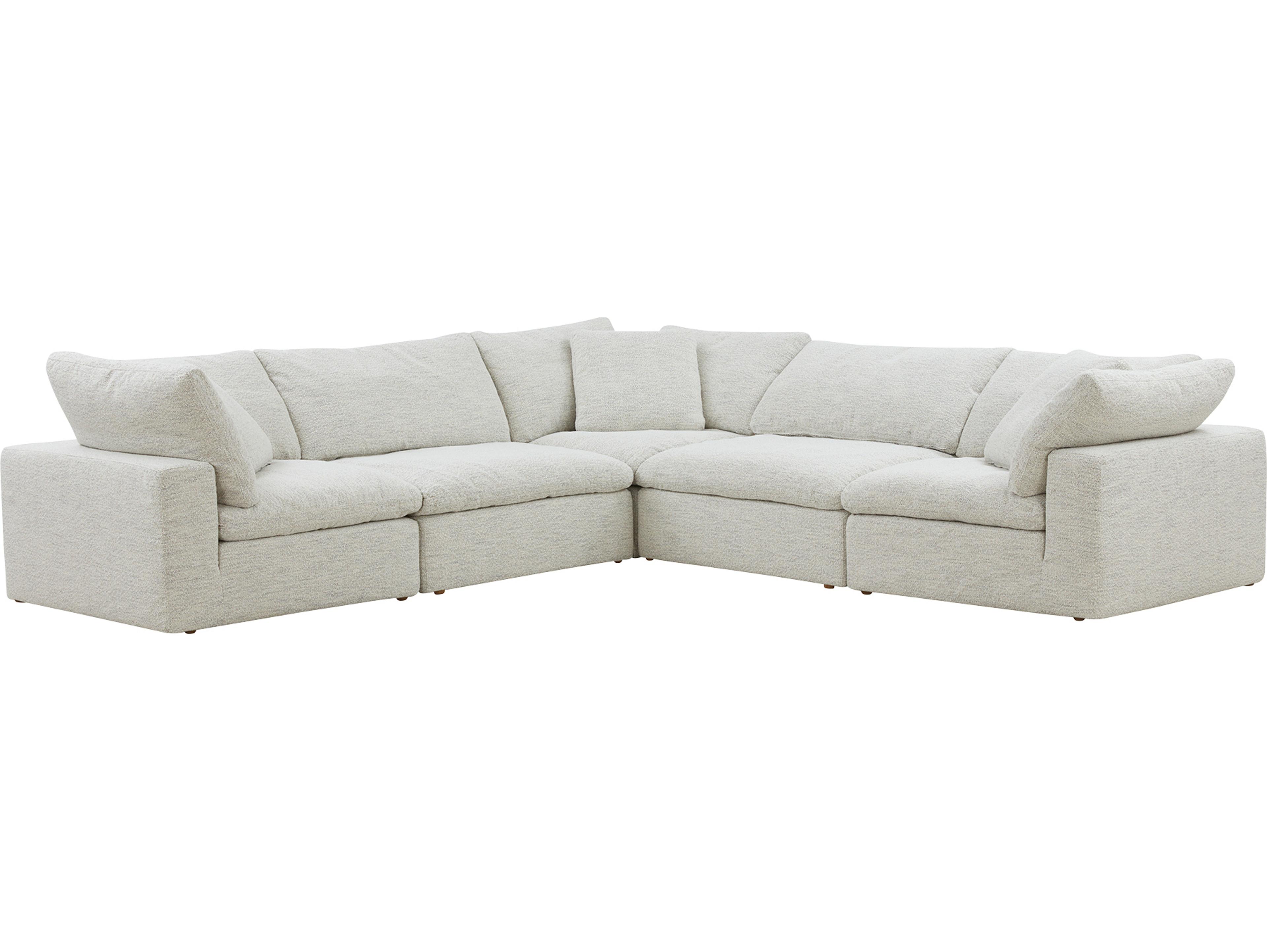 Moe's Home Clay Beige Upholstered Sectional Sofa