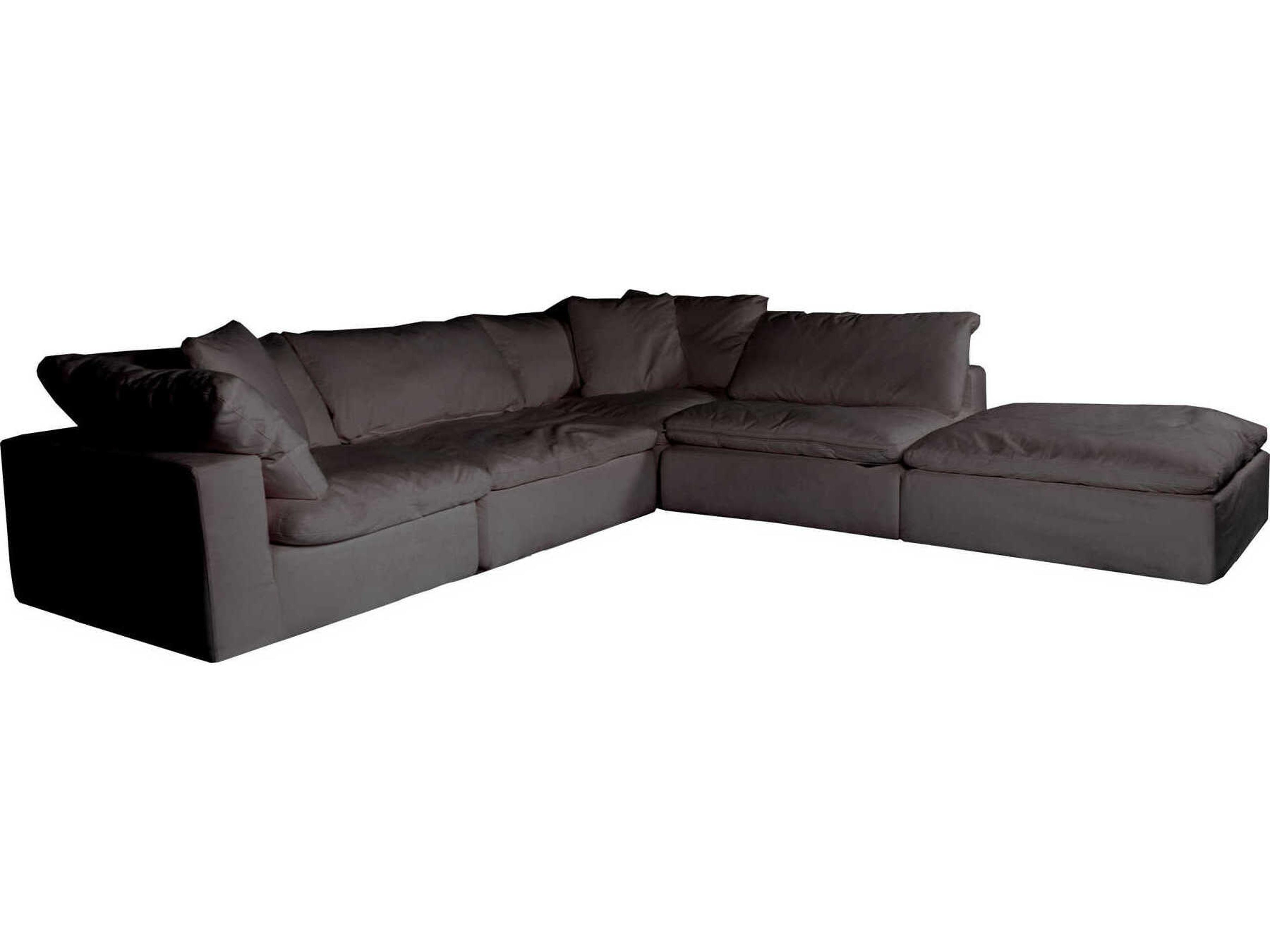 Moe's Home Clay Gray Upholstered Sectional Sofa