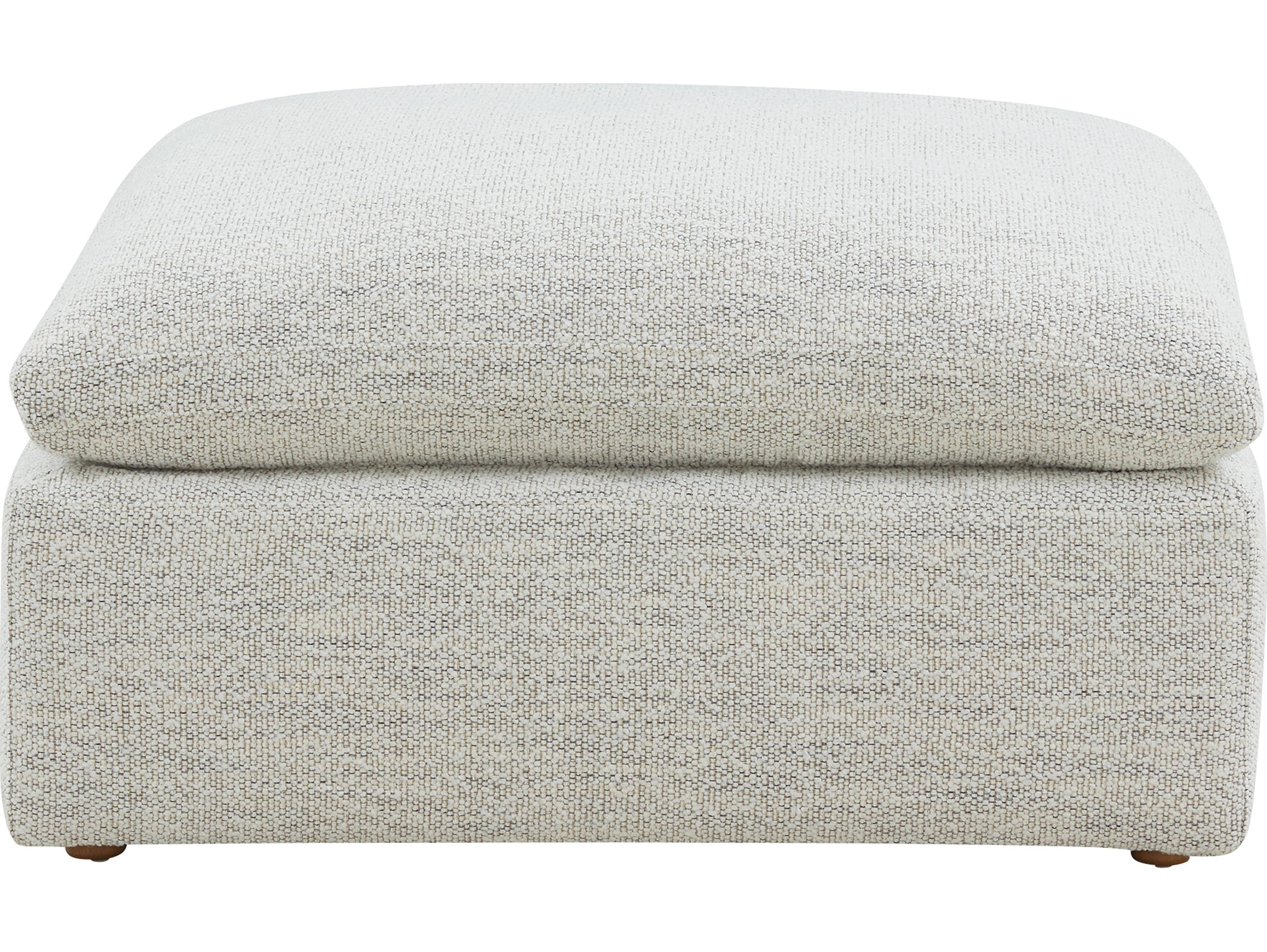 Moe's Home Terra Coastside Sand Beige Upholstered Ottoman