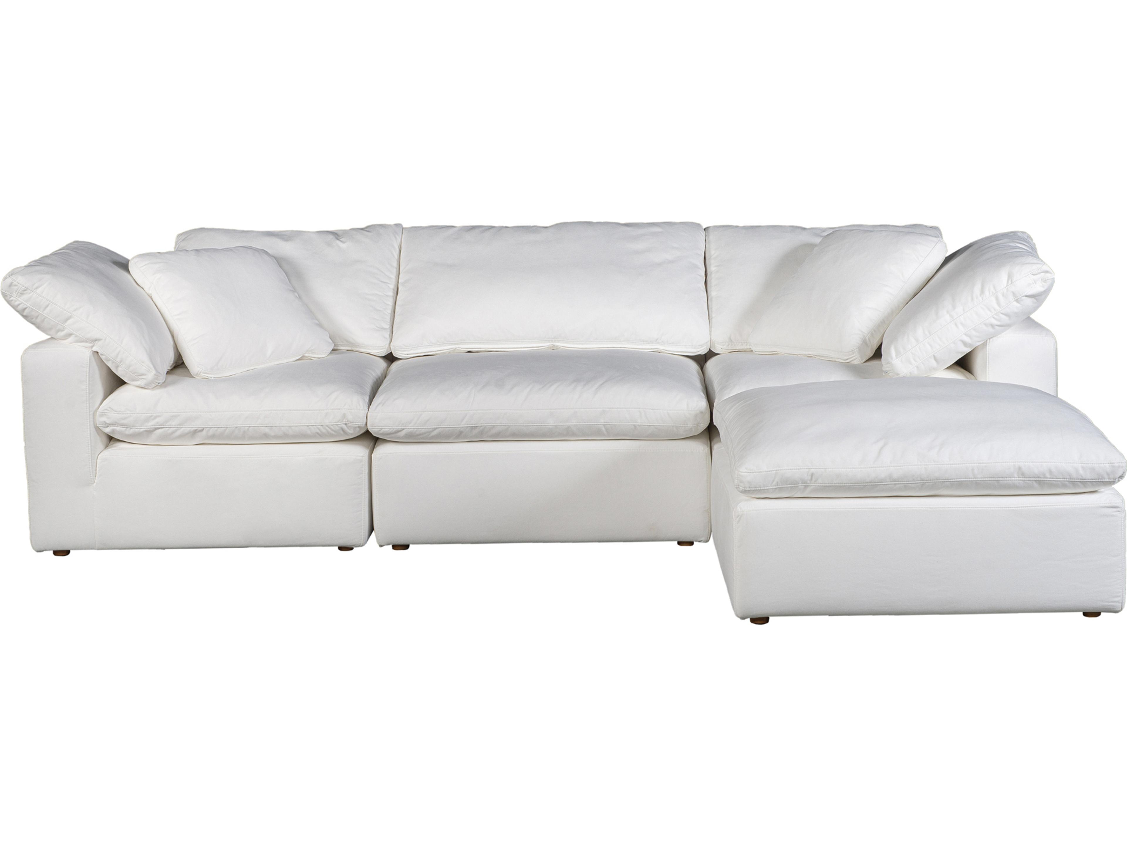 Moe's Home Terra White Upholstered Sectional Sofa