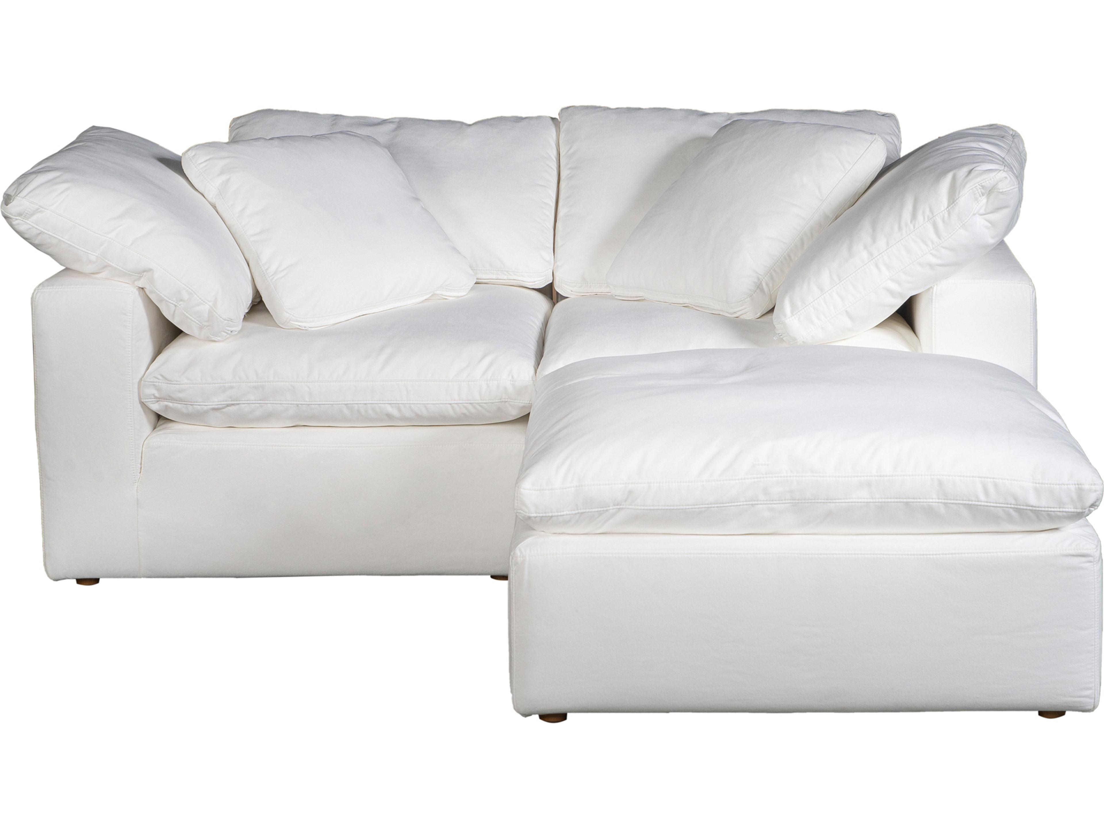 Moe's Home Terra White Upholstered Sectional Sofa