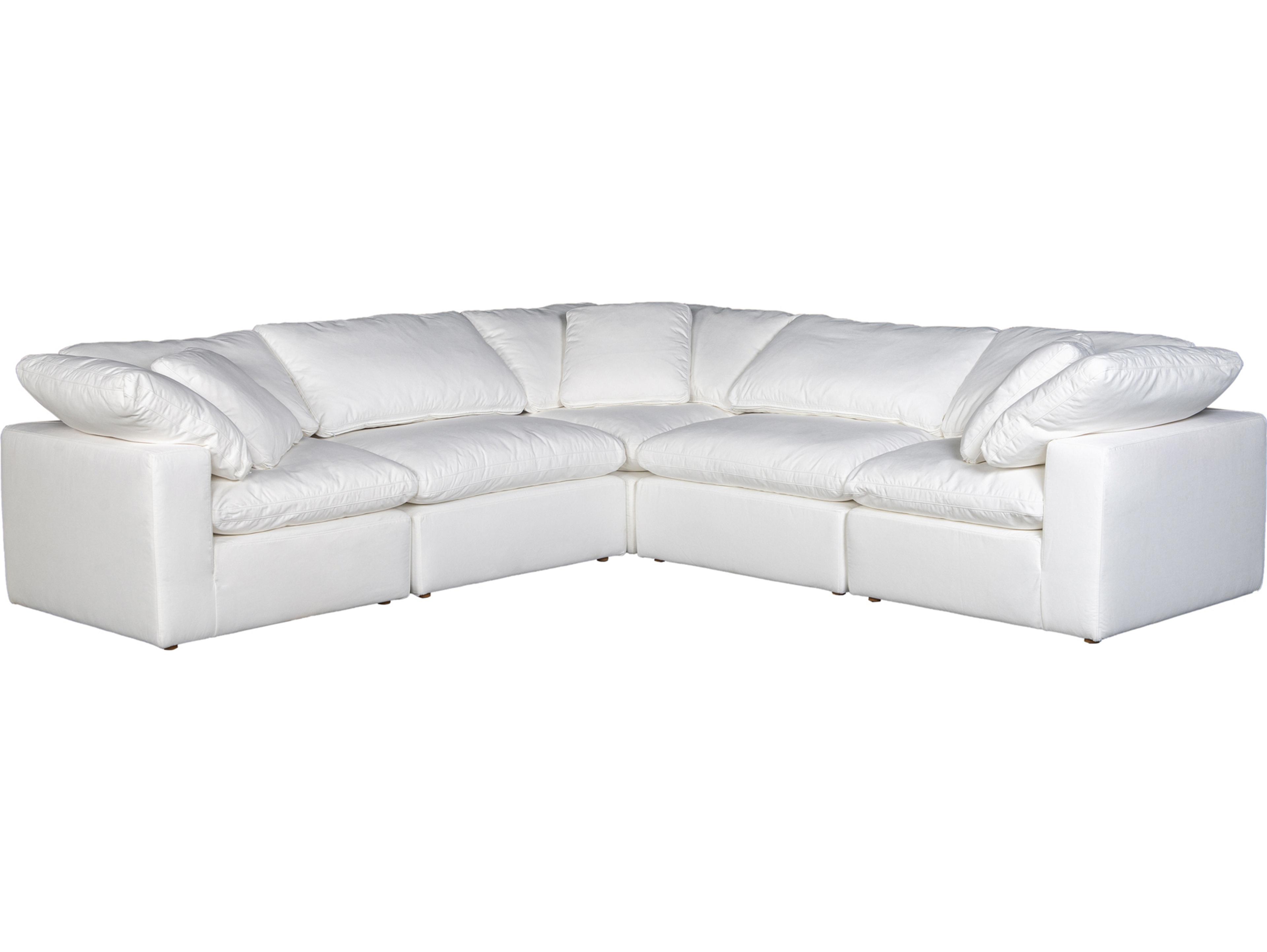 Moe's Home Terra White Upholstered Sectional Sofa