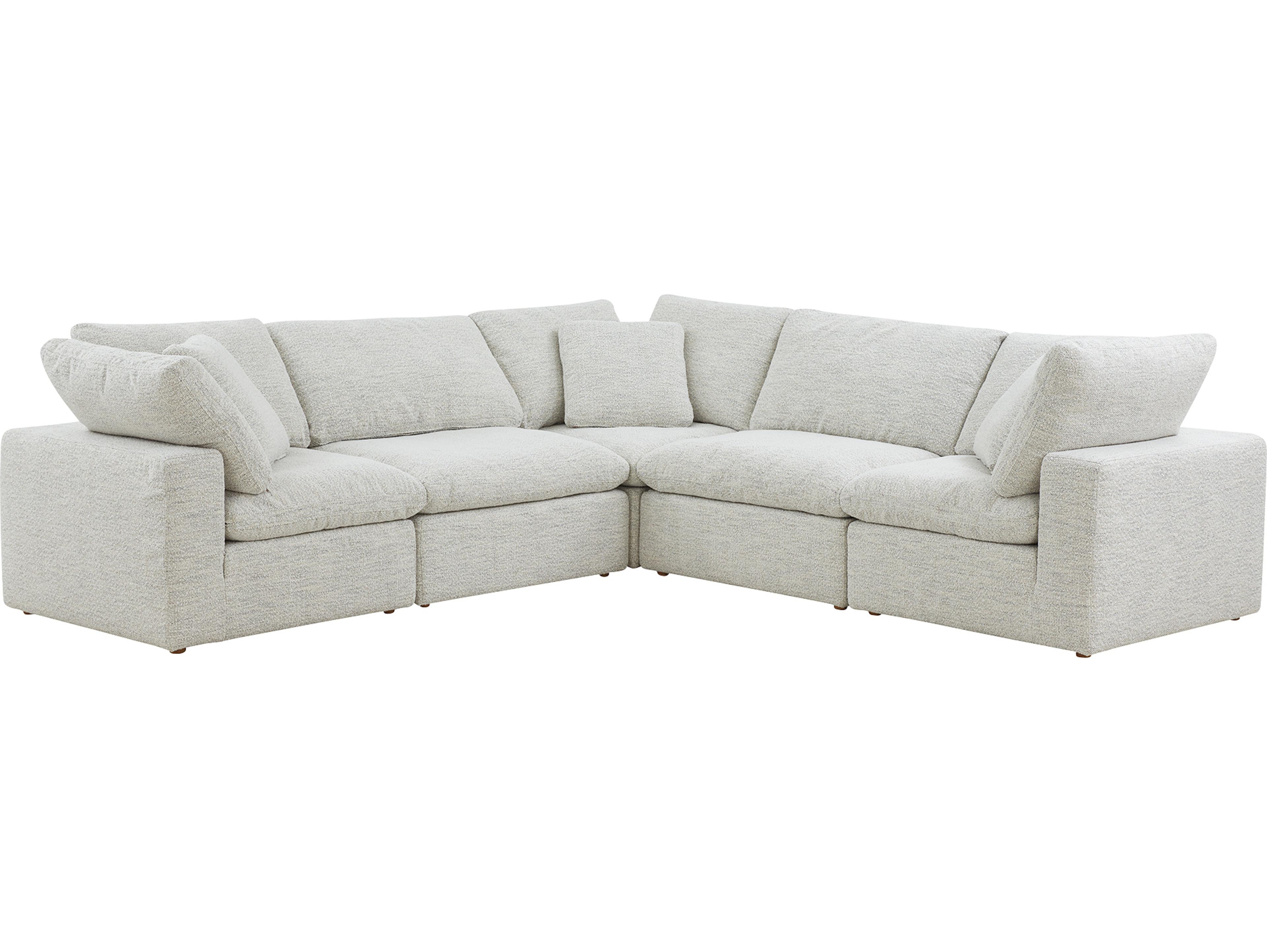 Moe's Home Terra Beige Upholstered Sectional Sofa