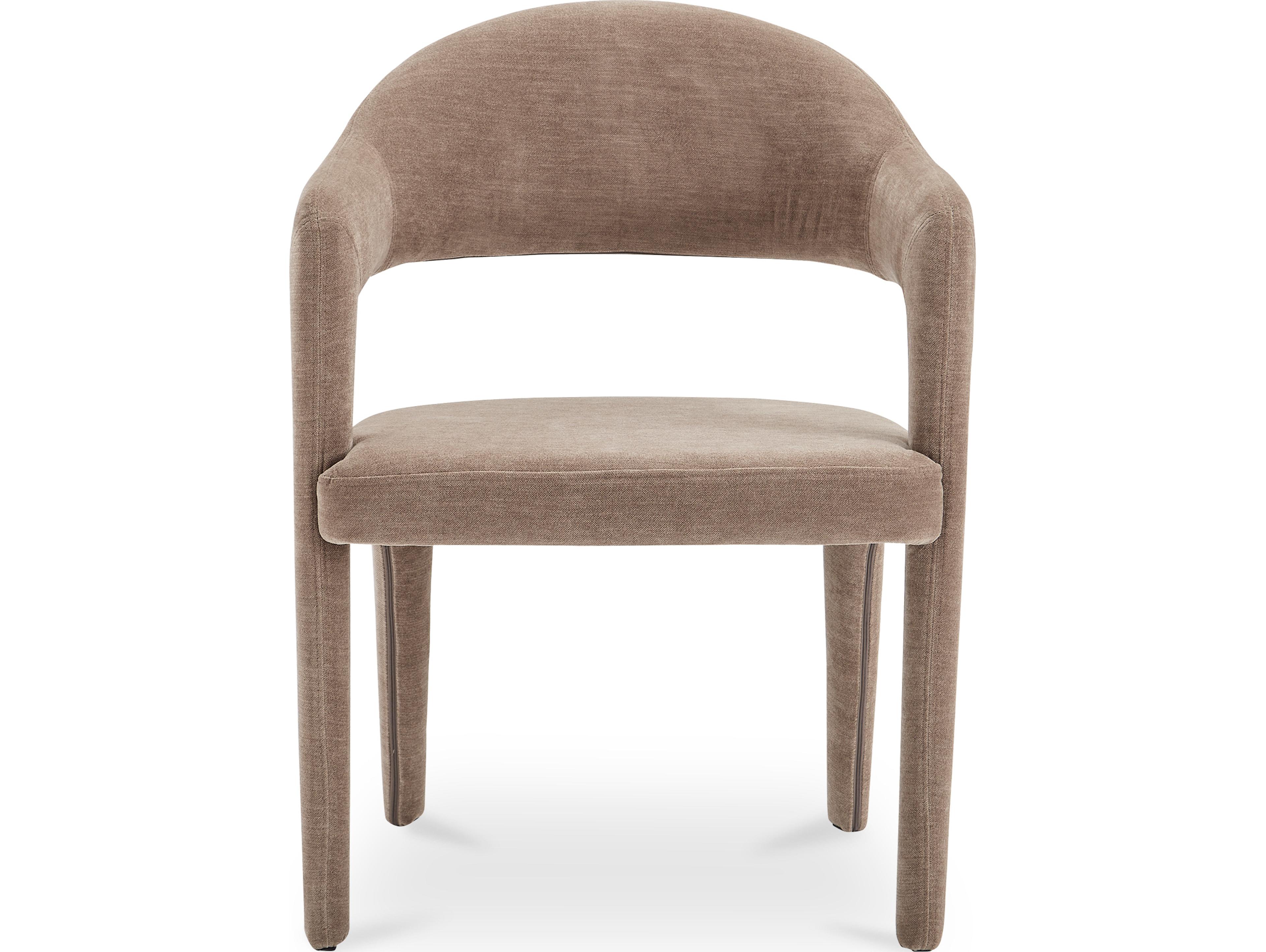 Moe's Home Martens Plywood Camel Upholstered Arm Dining Chair