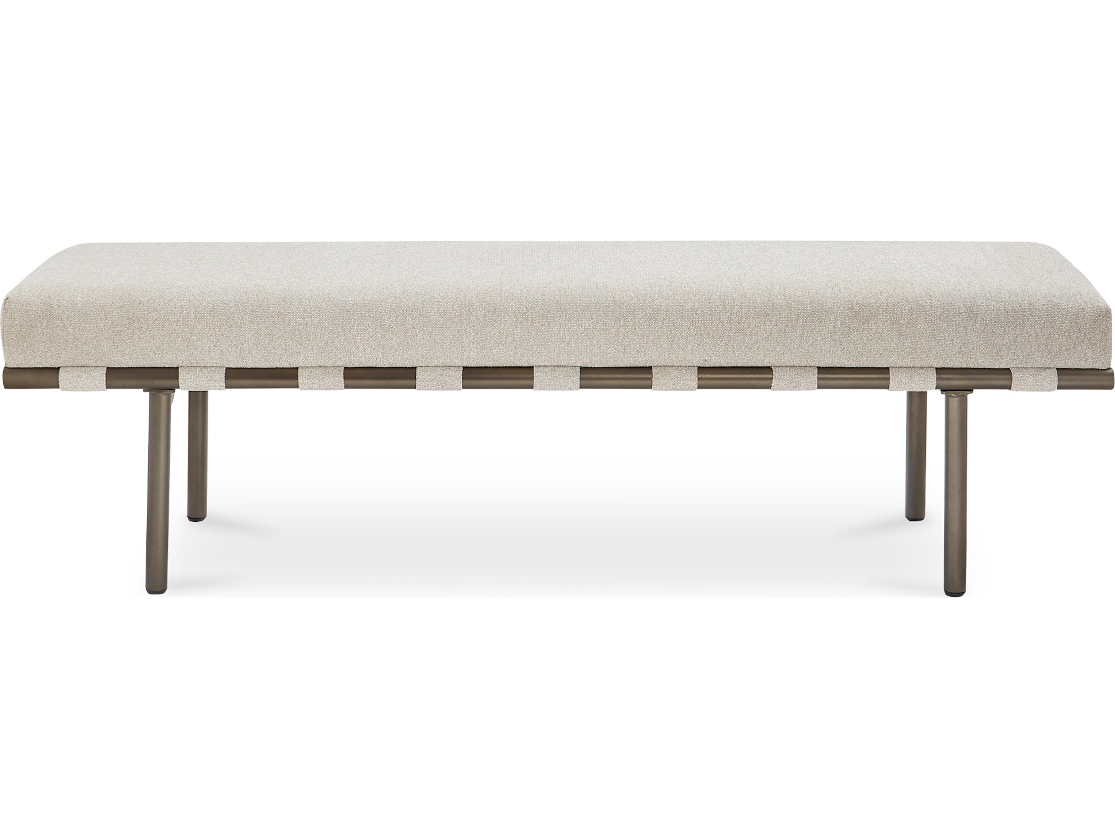 Carson Beige Upholstered Accent Bench